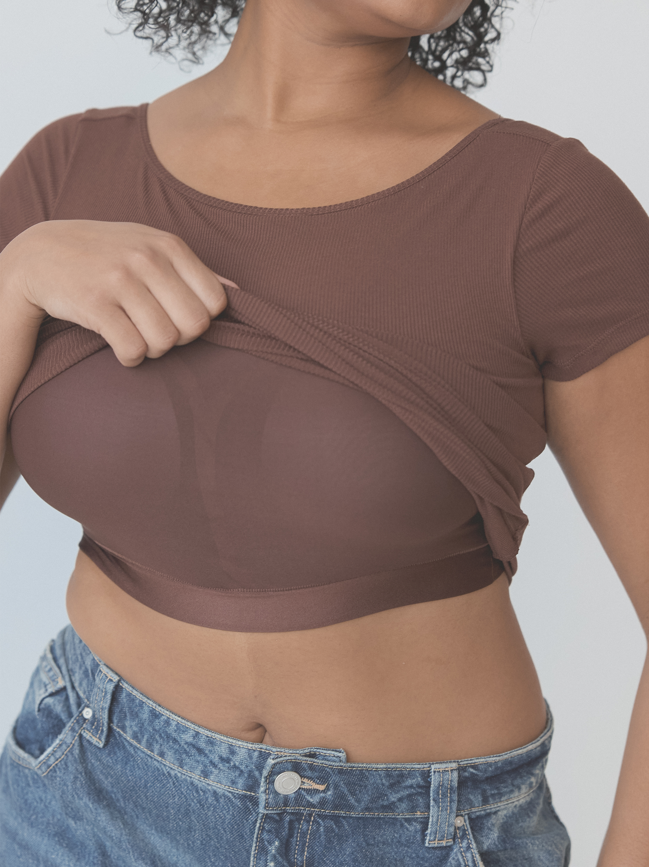 Ribbed Low-Back Brami – Built-In Padding