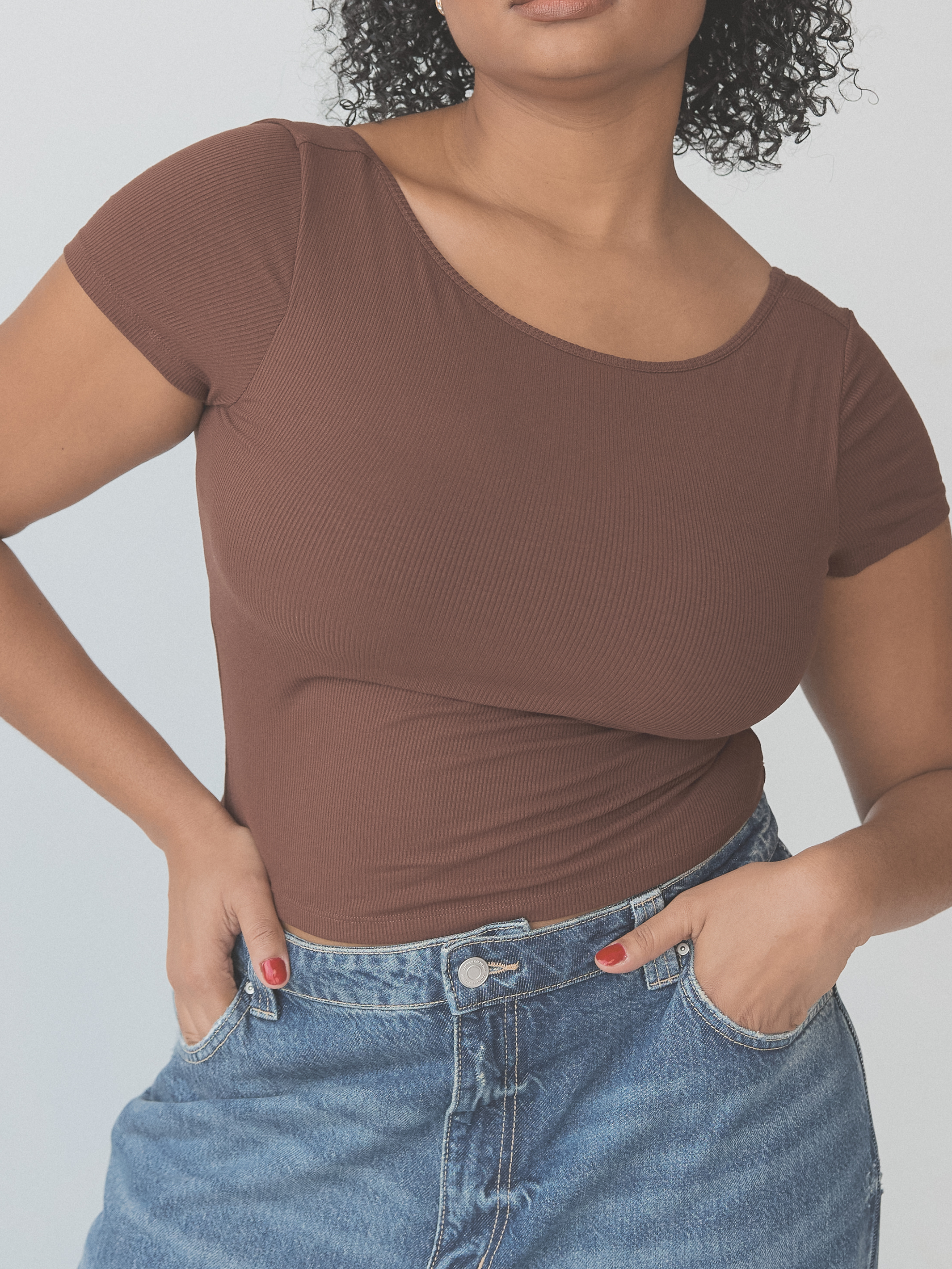 Ribbed Low-Back Brami – Built-In Padding