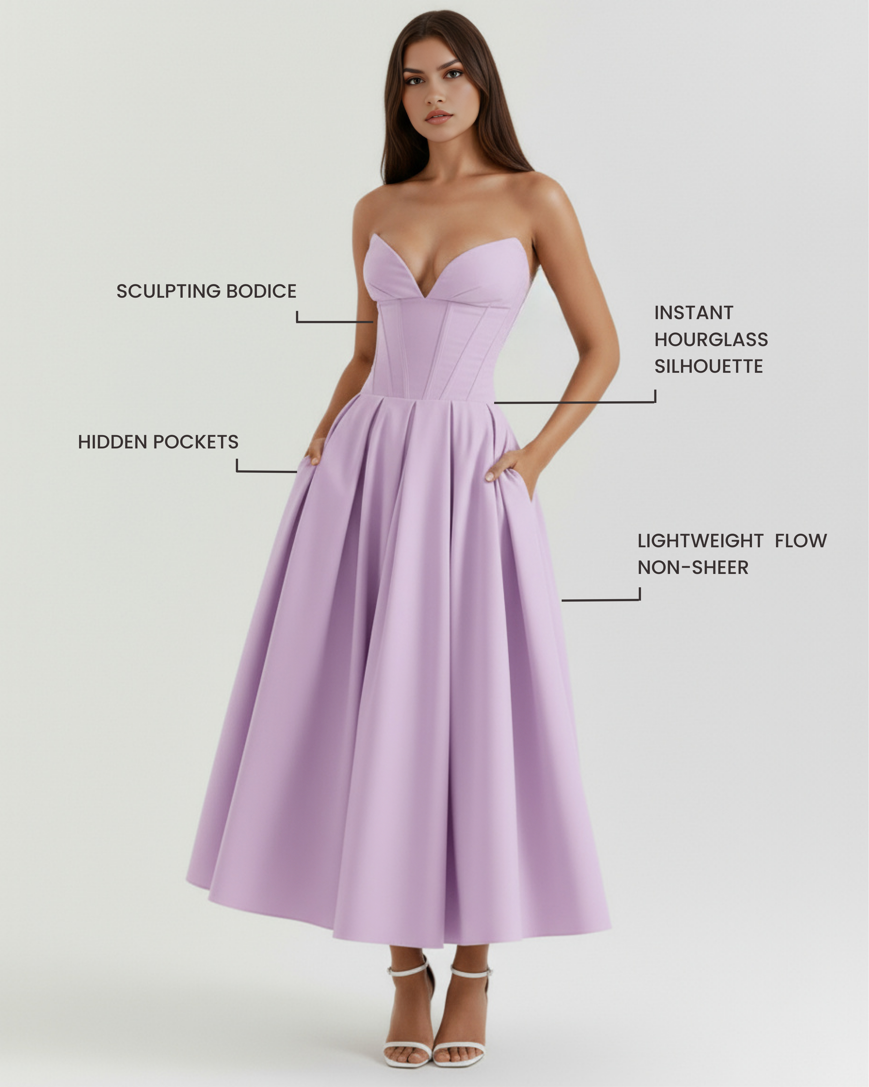 Amalfi Midi Dress - Plum