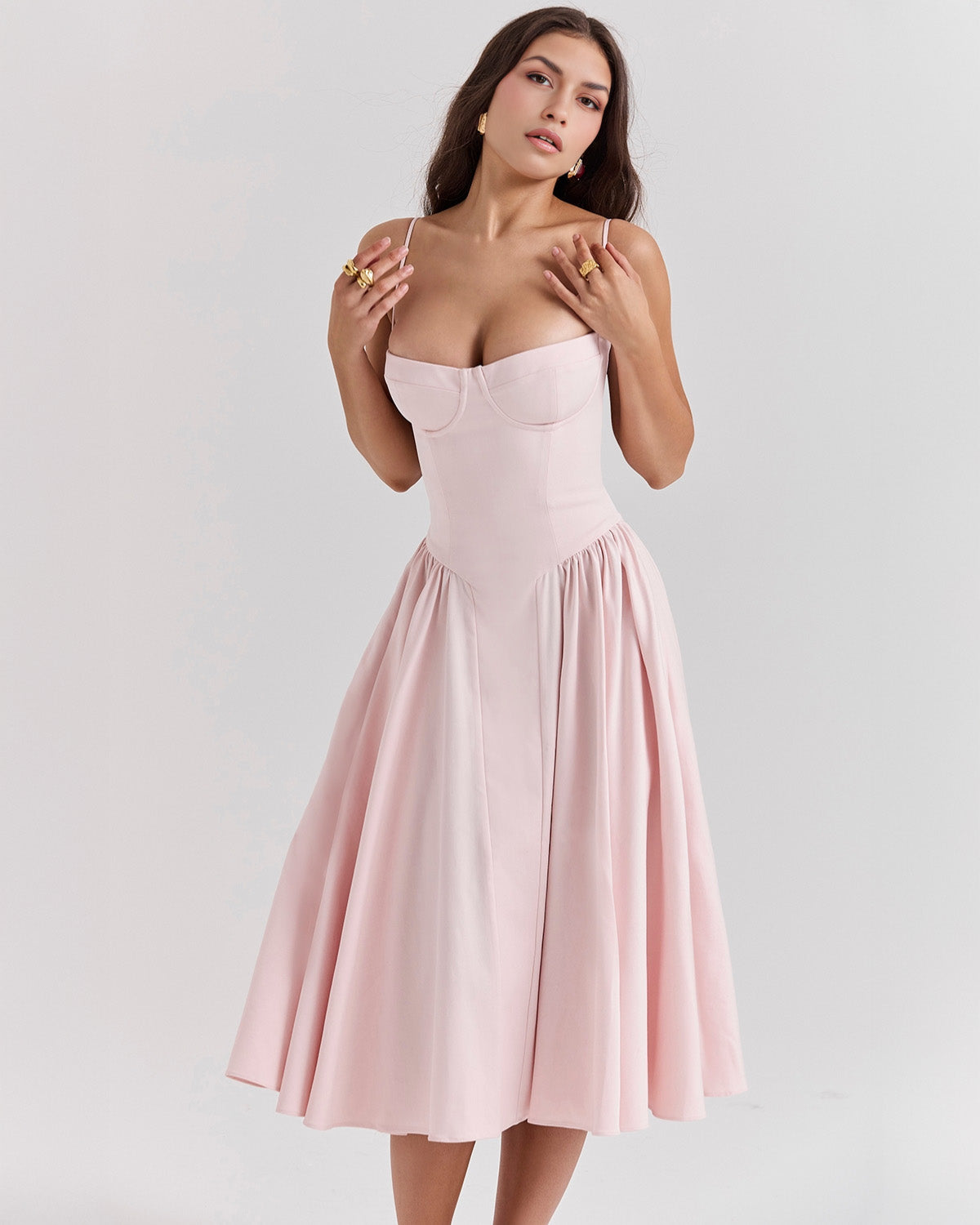 Francesca Midi Dress - Blush