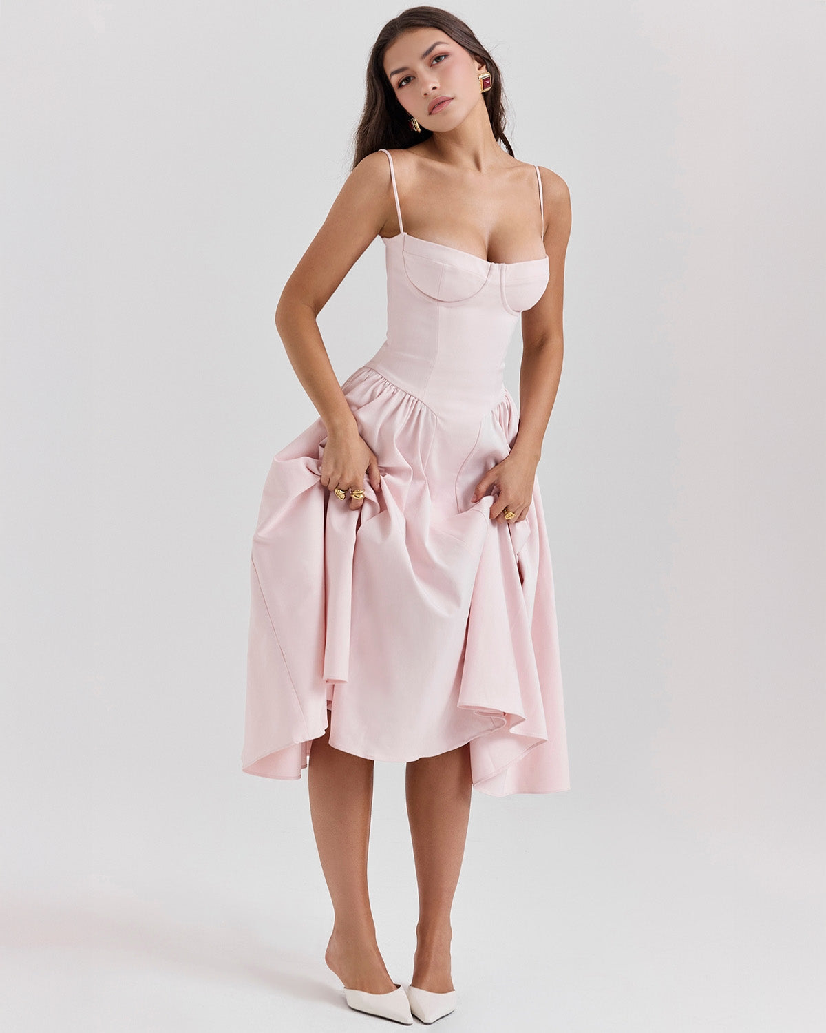 Francesca Midi Dress - Blush