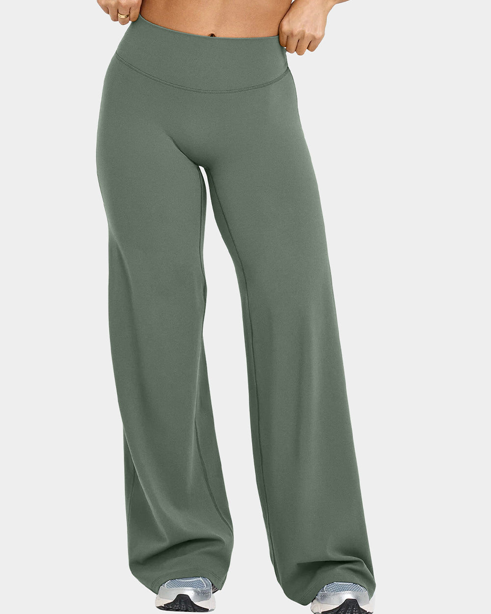High-Waist Stretch Pants β Soft Straight Leg