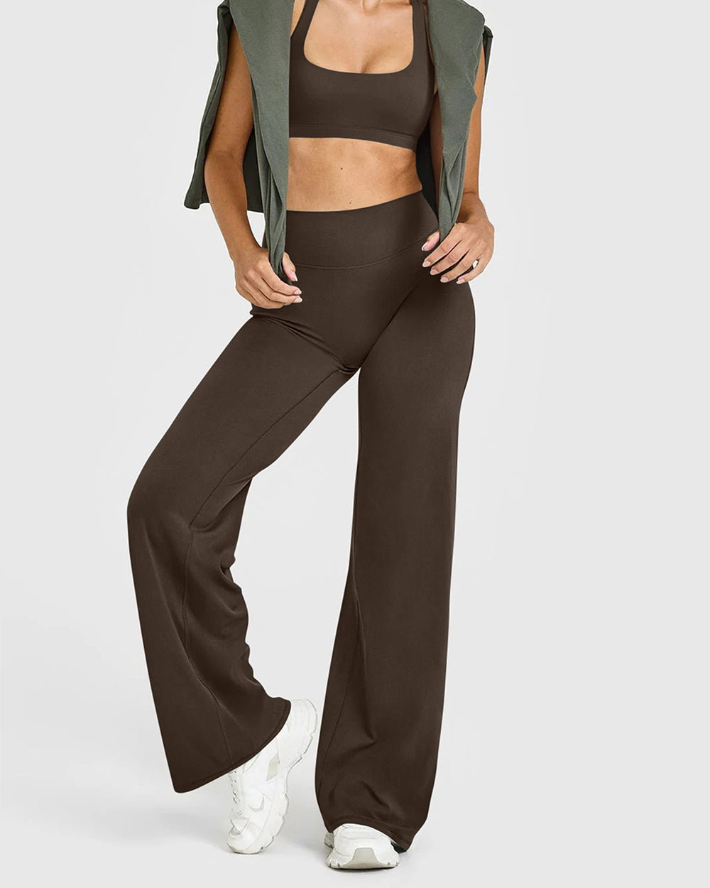 High-Waist Stretch Pants β Soft Straight Leg