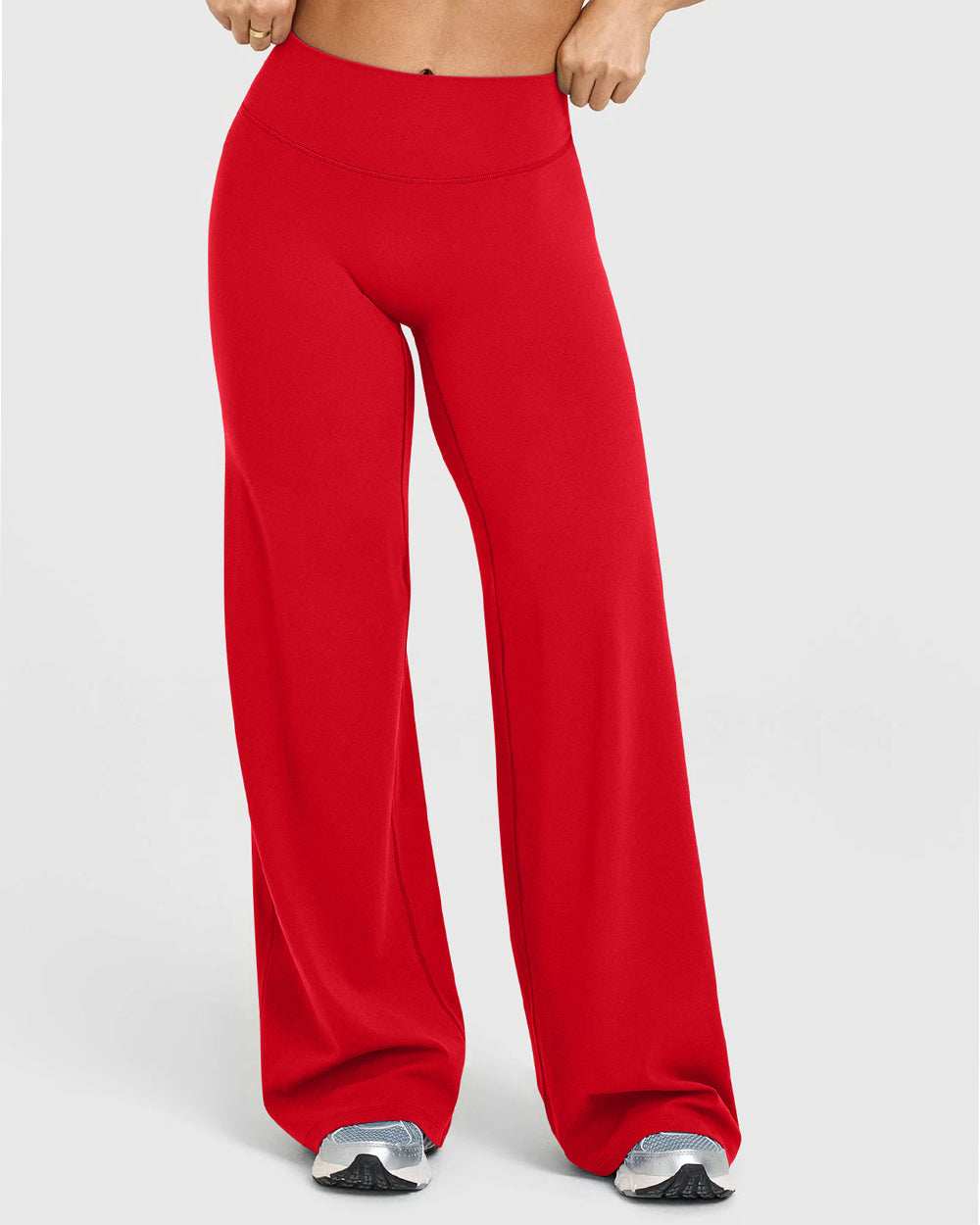 High-Waist Stretch Pants β Soft Straight Leg