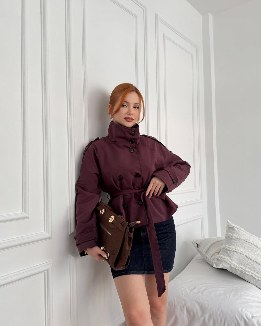 Short Trench Coat – Cropped Chic, Modern Edge