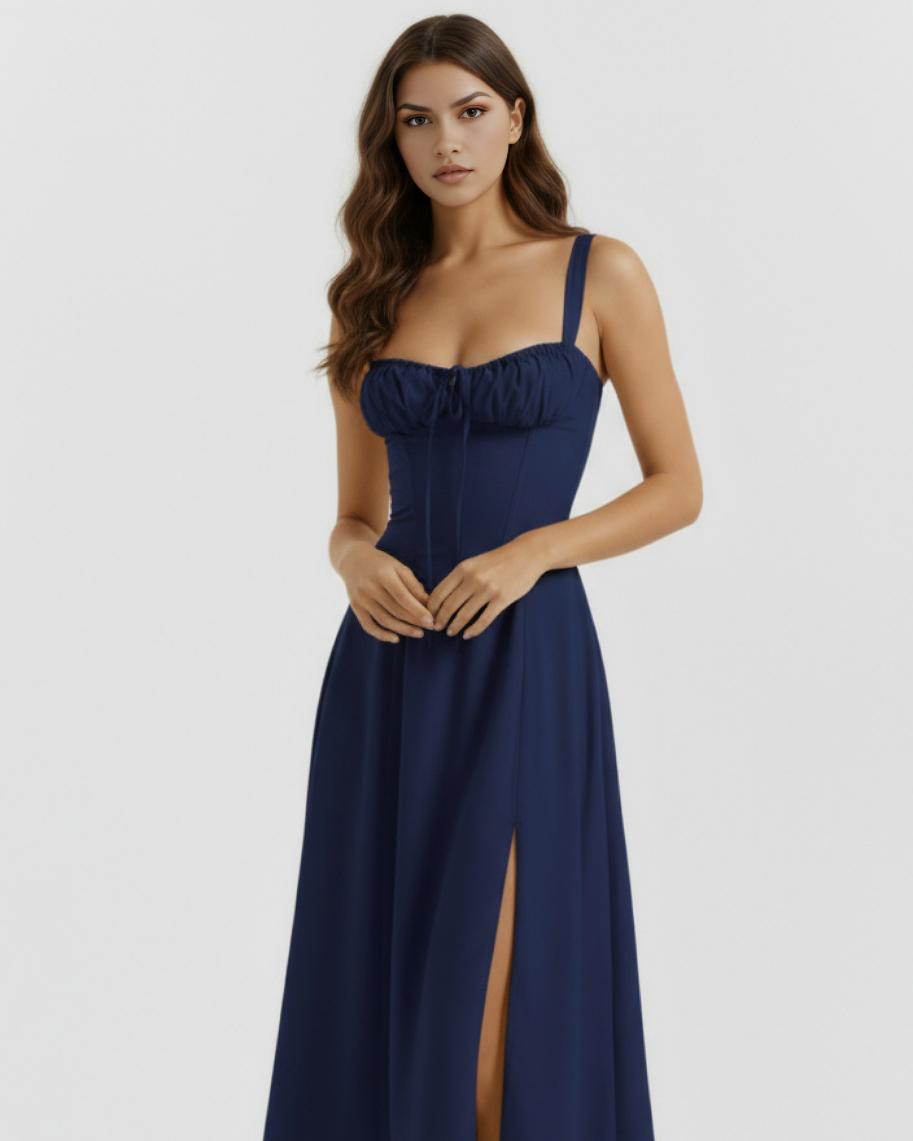 Aurora Midi Dress - Dark Blue