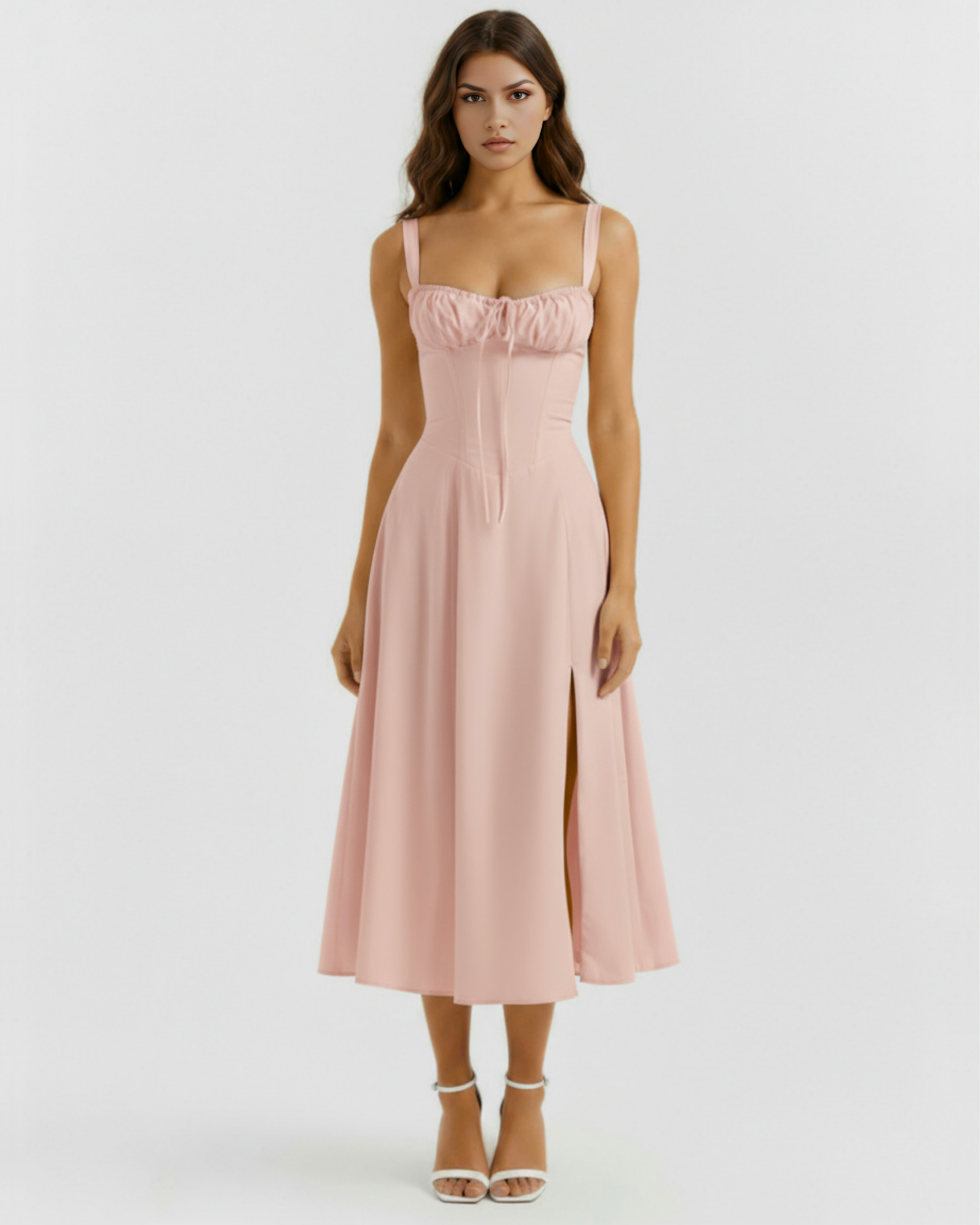 Aurora Midi Dress - Blush
