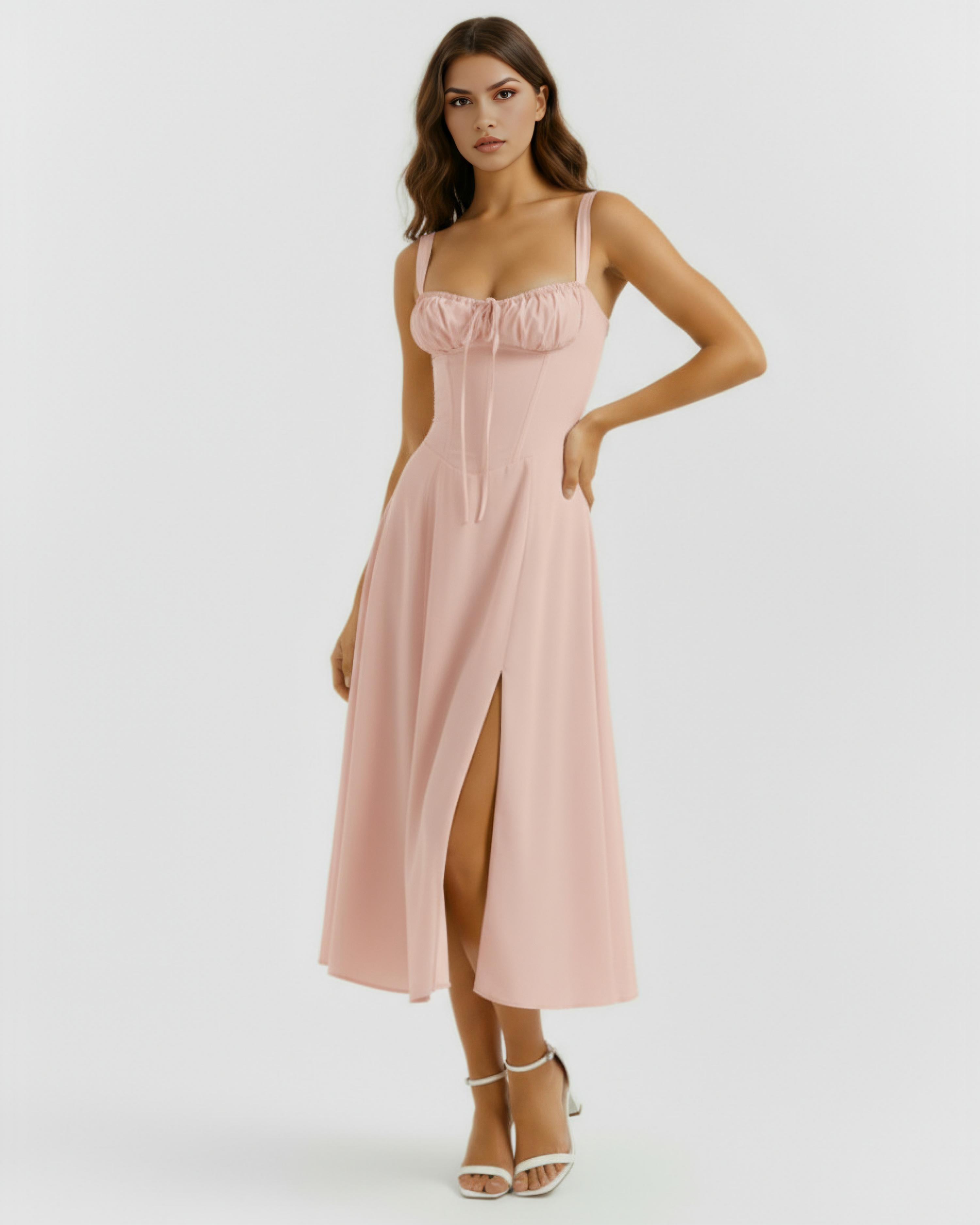 Aurora Midi Dress - Blush
