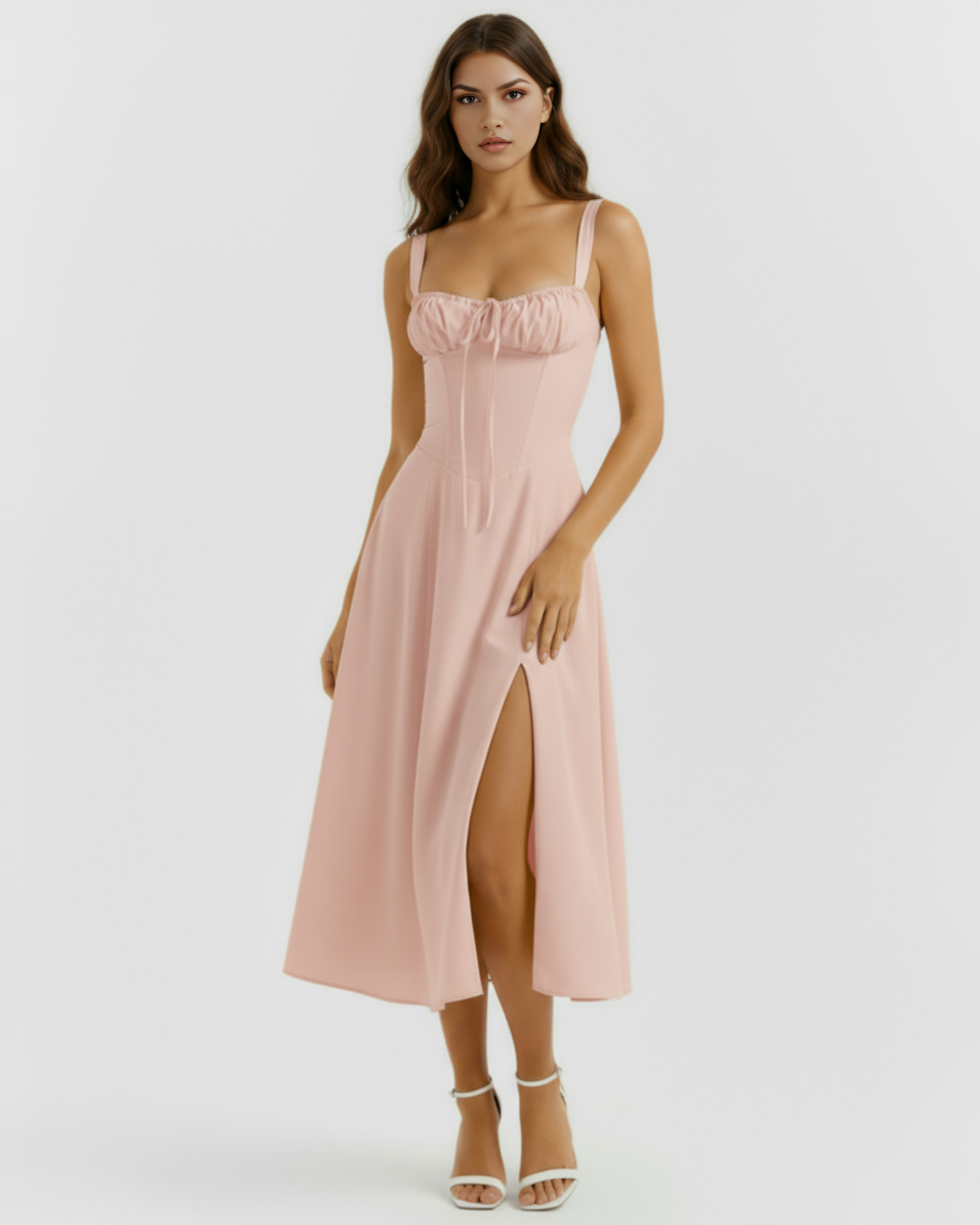 Aurora Midi Dress - Blush