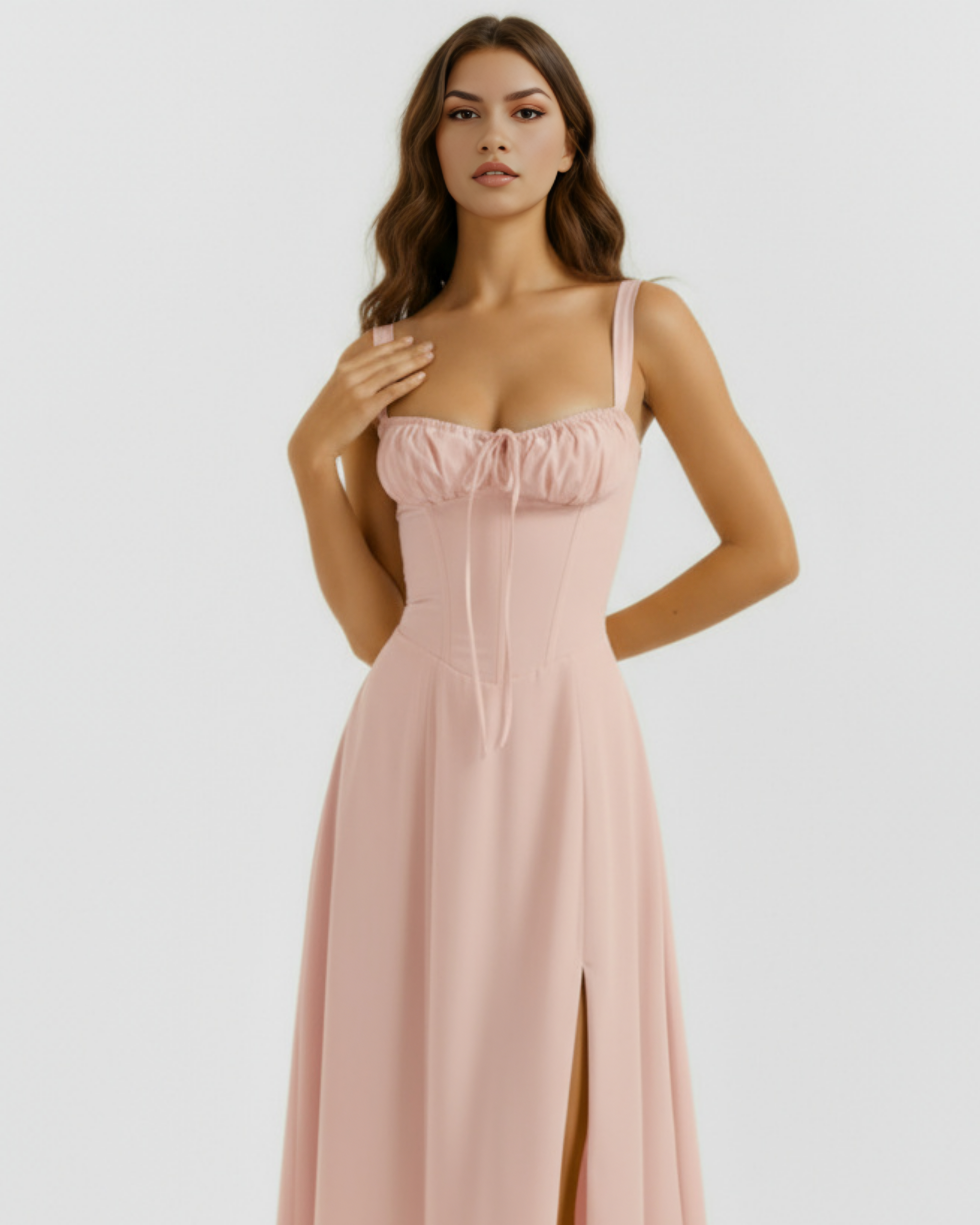 Aurora Midi Dress - Blush
