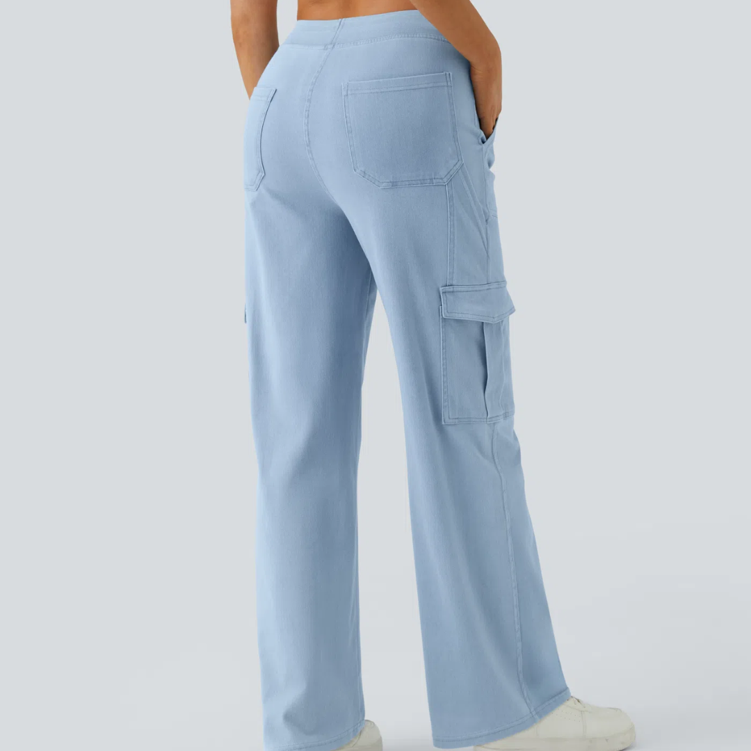 Flexible Cargo Denim – Straight Waist & Stretch