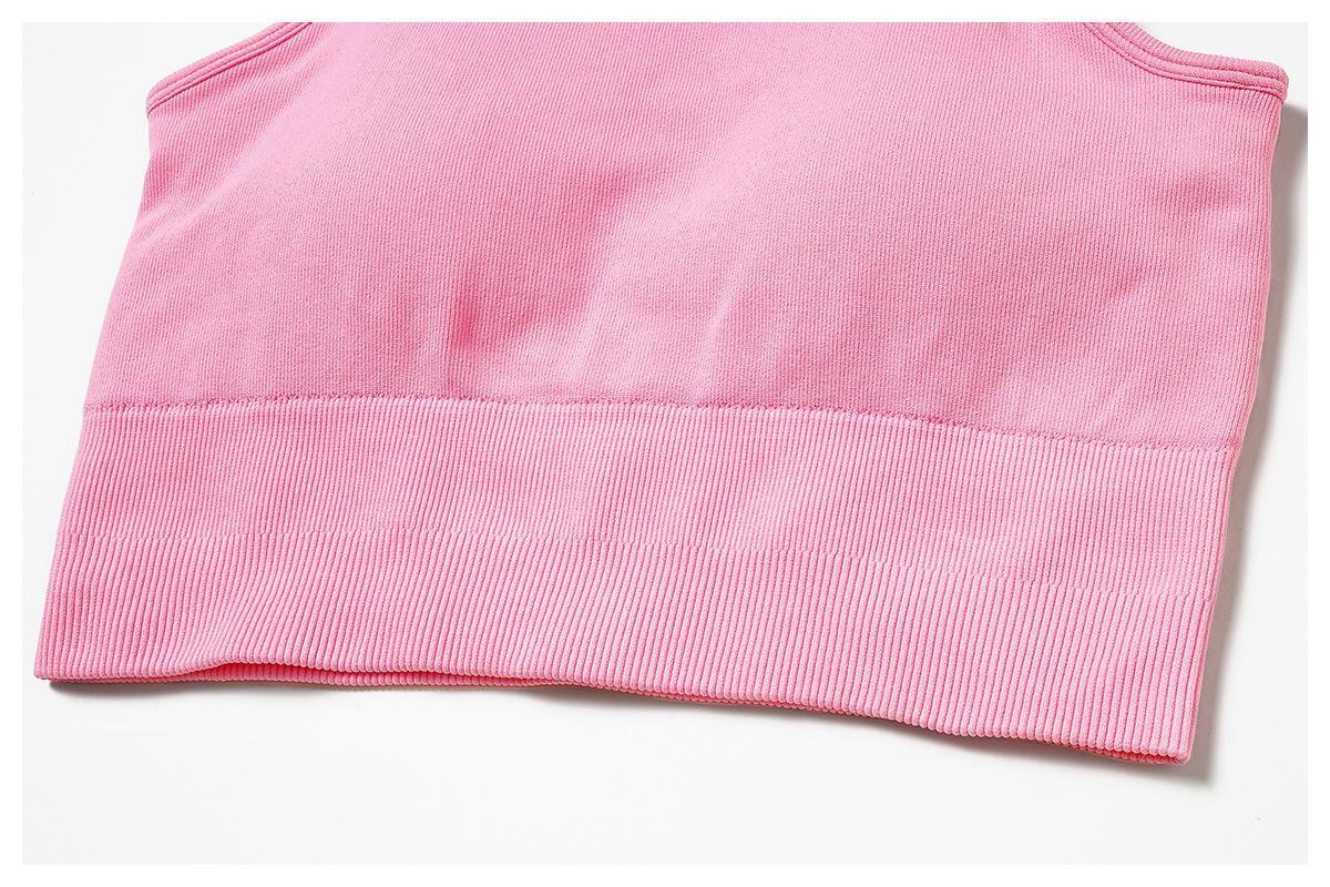 Seamless U-Neck Shaping Crop Tank – Built-In Cups, High Stretch