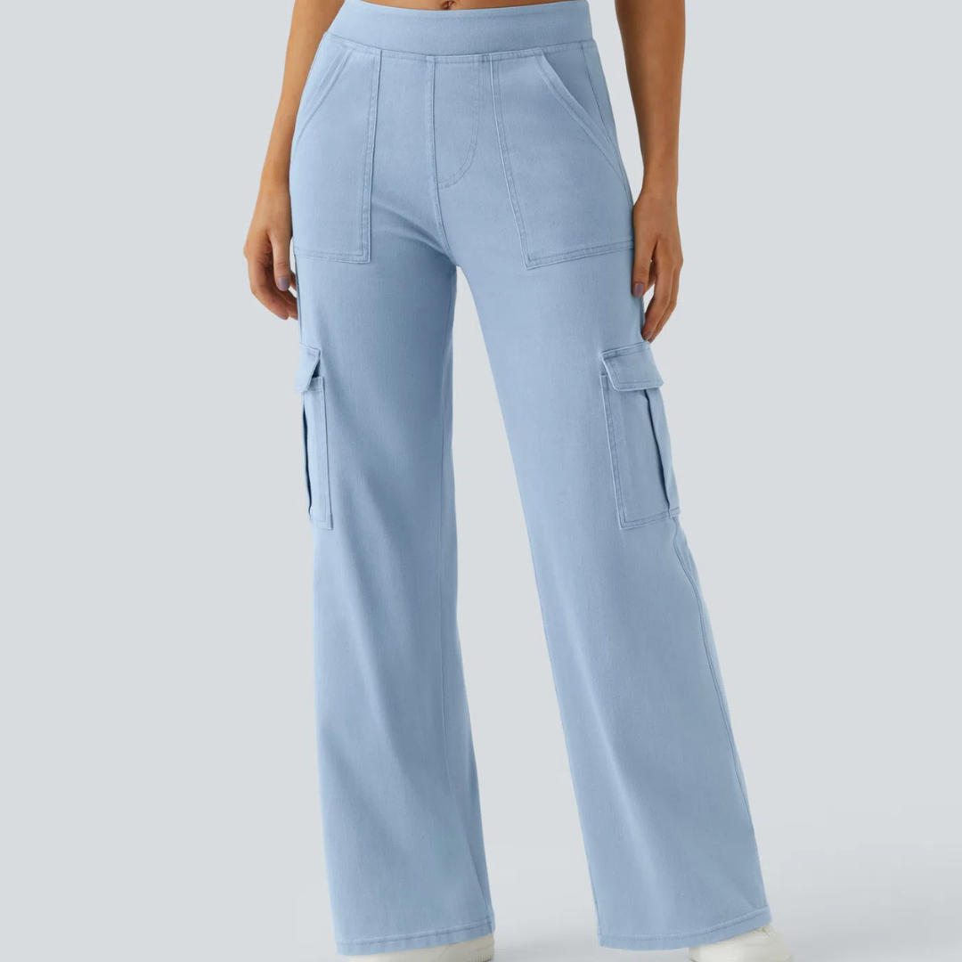 Flexible Cargo Denim – Straight Waist & Stretch