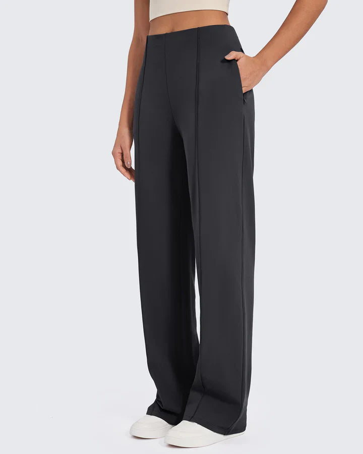 High-Waist Comfort Pants β Wide-Leg Flow