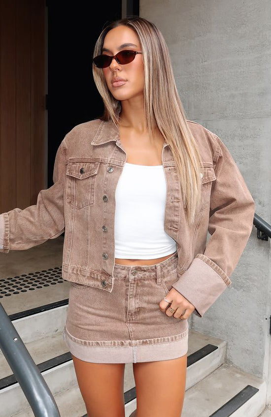 Charlotte Denim Jacket Tan Wash