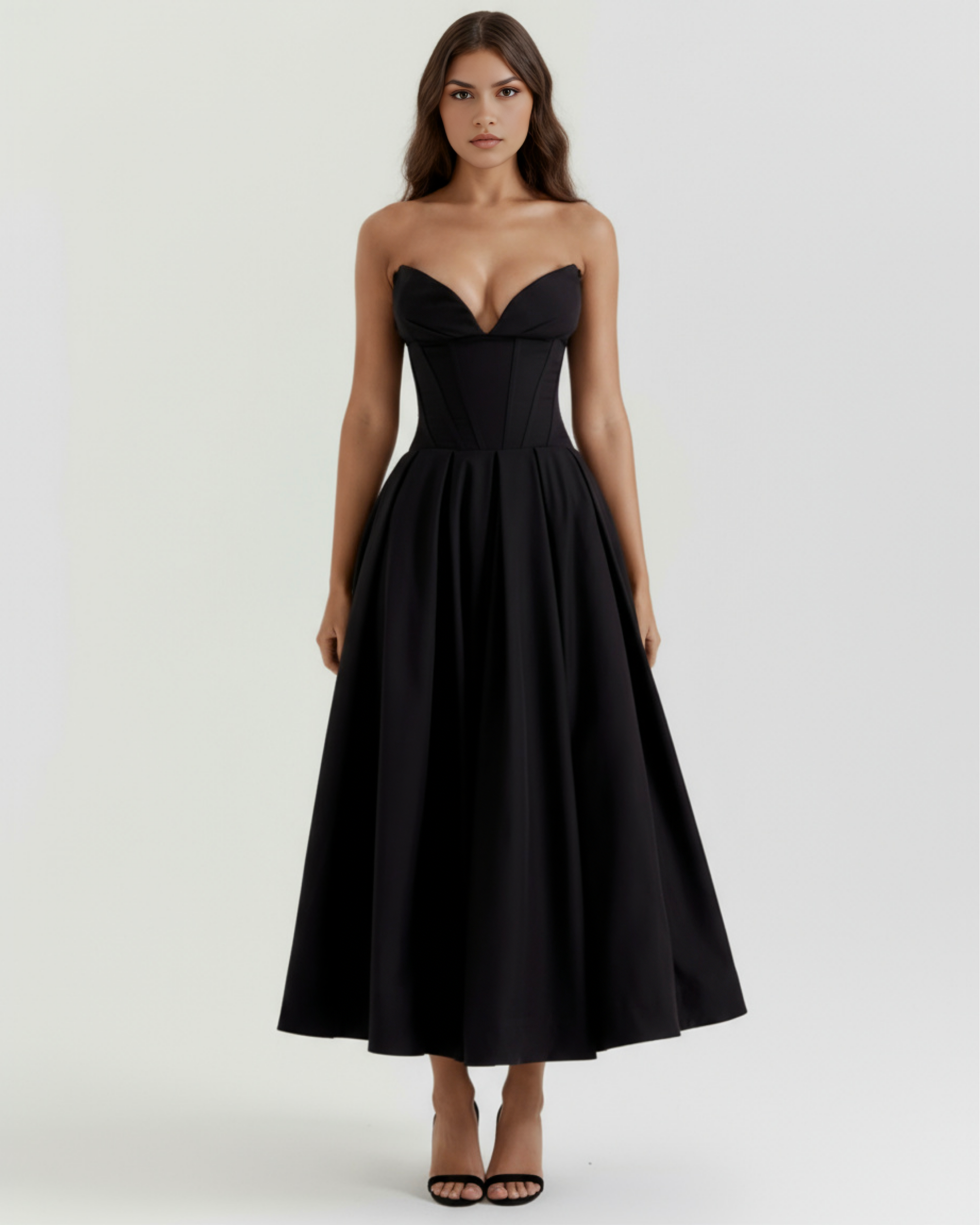 Amalfi Midi Dress - Black
