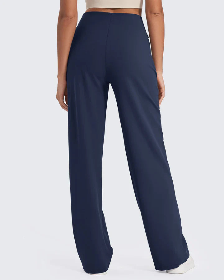 High-Waist Comfort Pants β Wide-Leg Flow