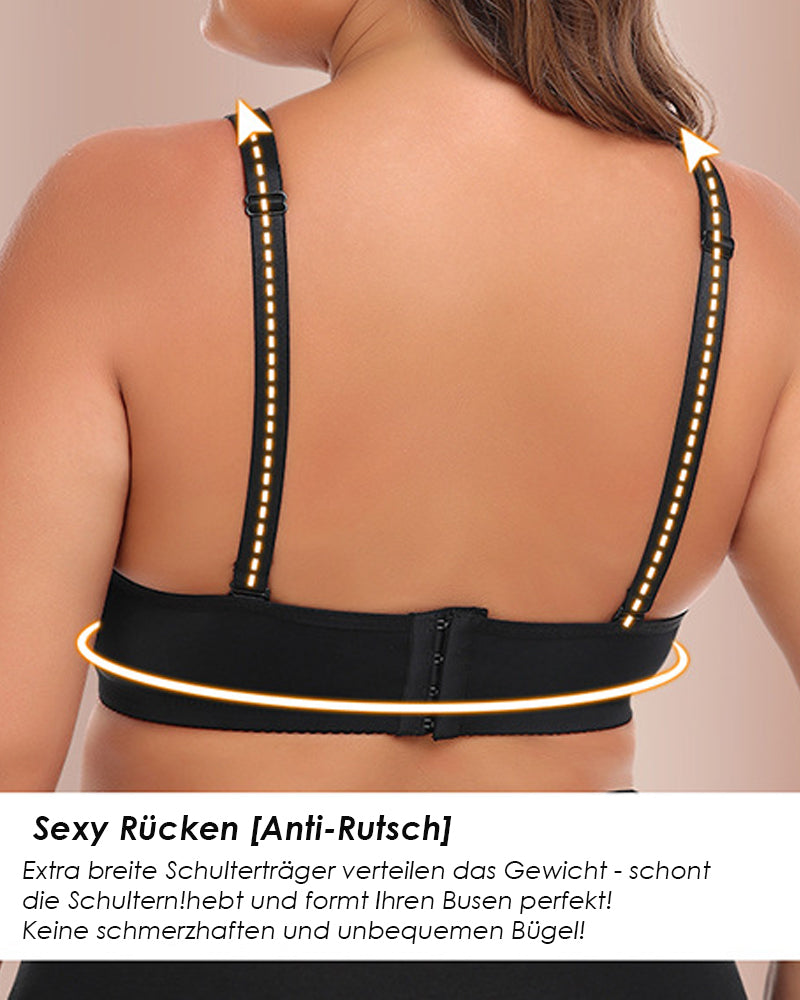 Bügellose Sexy Cut-Outs Oberteil Crop Tank BH in Übergröße