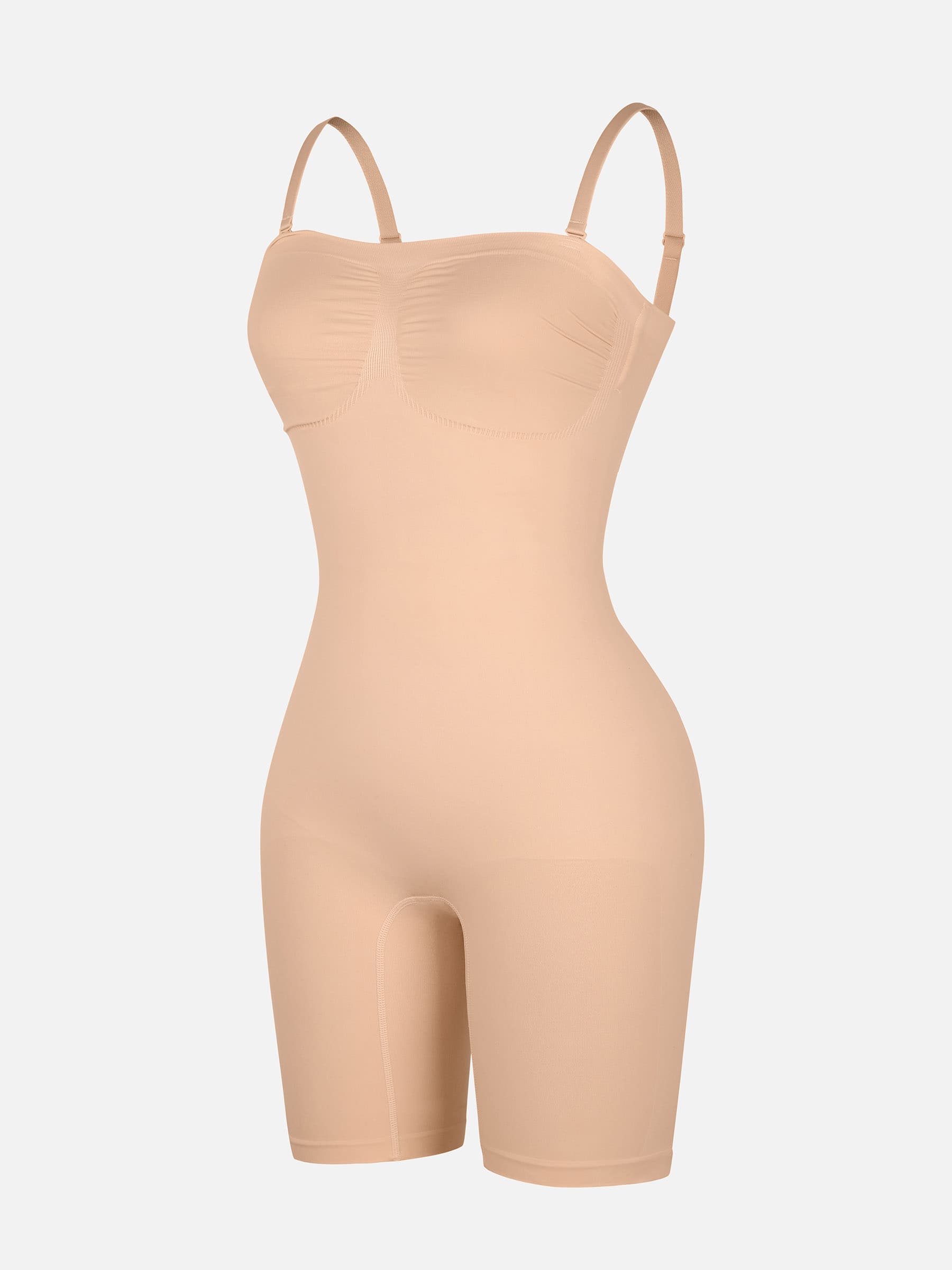 Feelingirl Seamless Strapless Bodysuit with Removable Straps