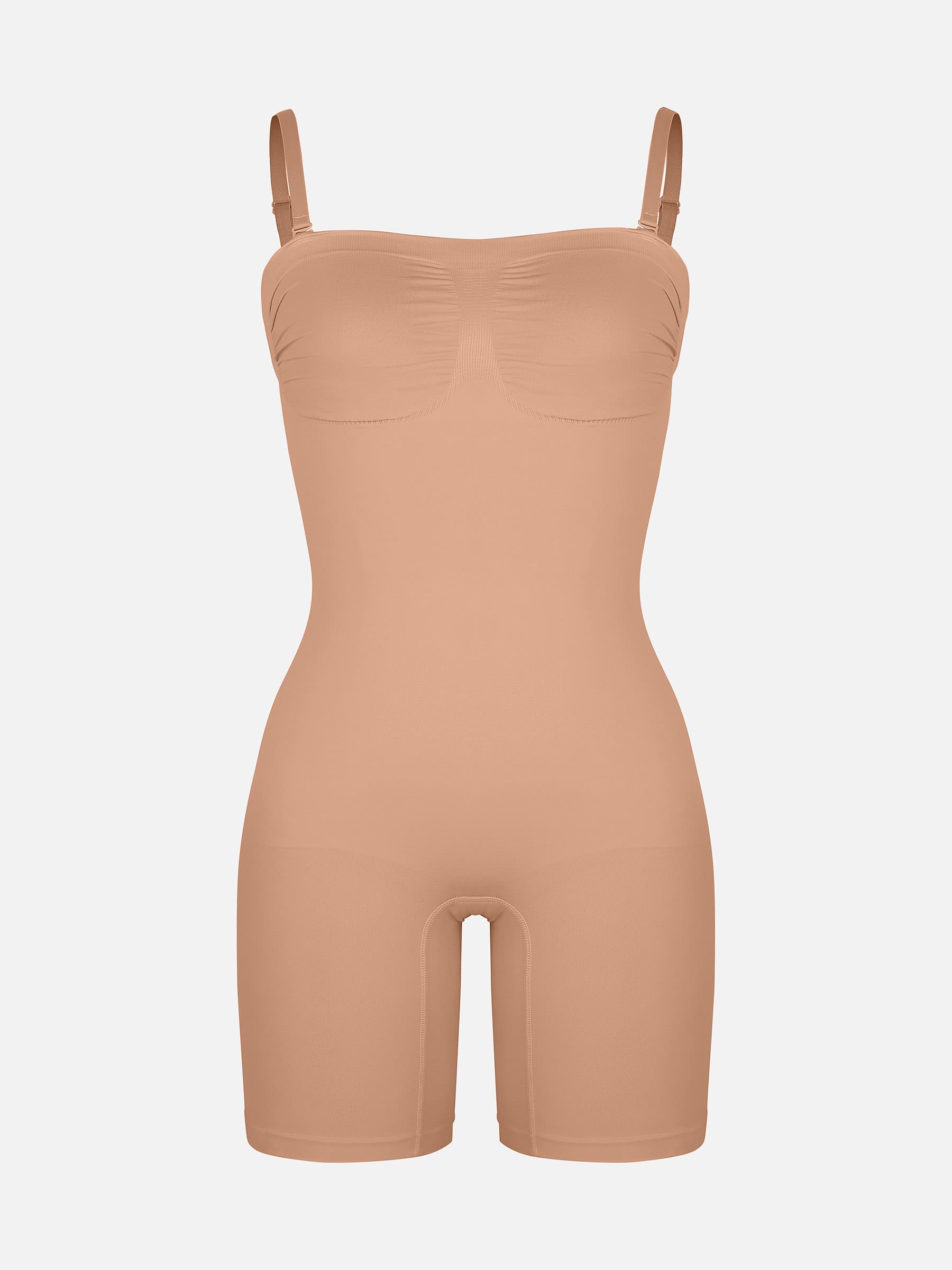 Feelingirl Seamless Strapless Bodysuit with Removable Straps