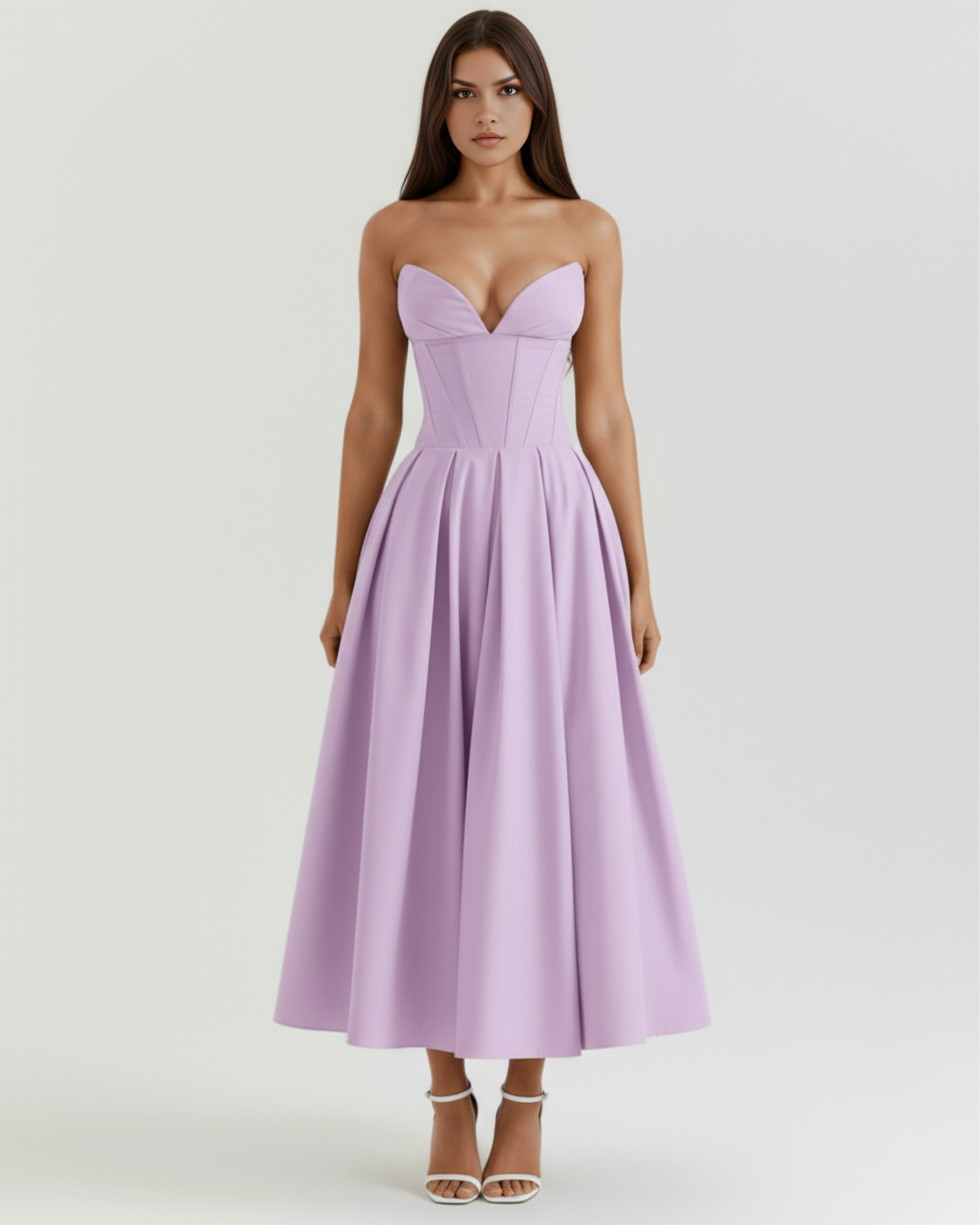 Amalfi Midi Dress - Plum