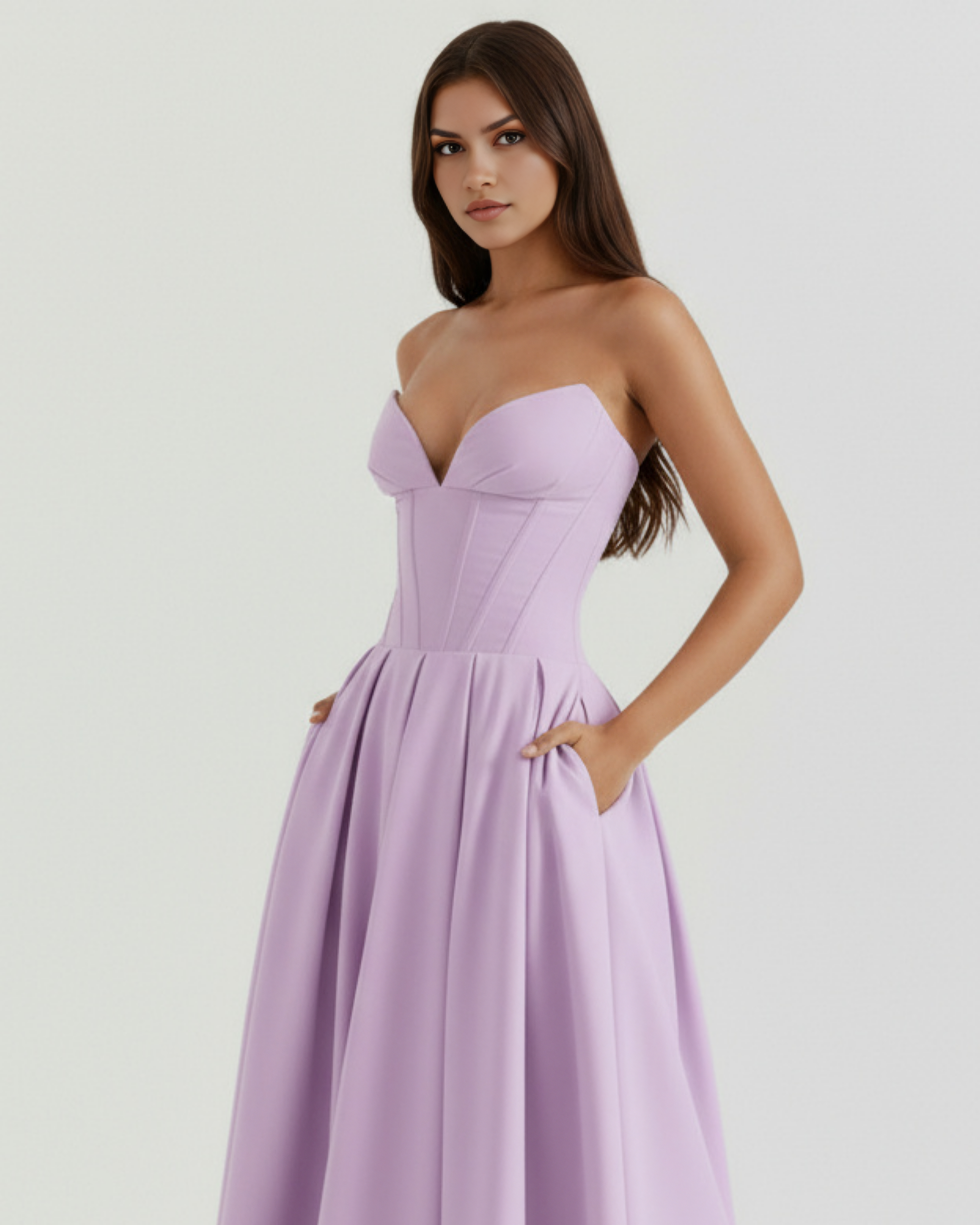 Amalfi Midi Dress - Plum