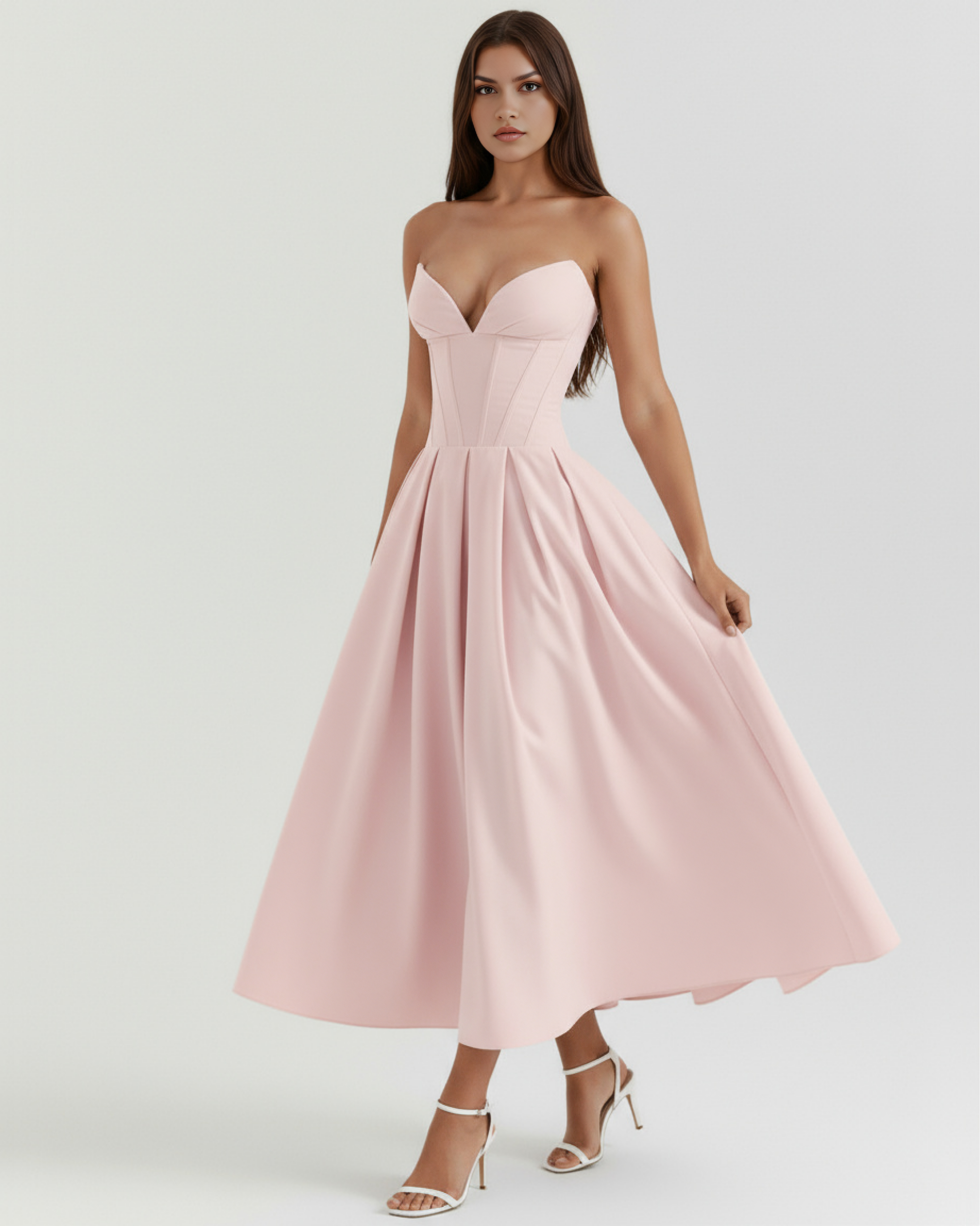 Amalfi Midi Dress - Blush