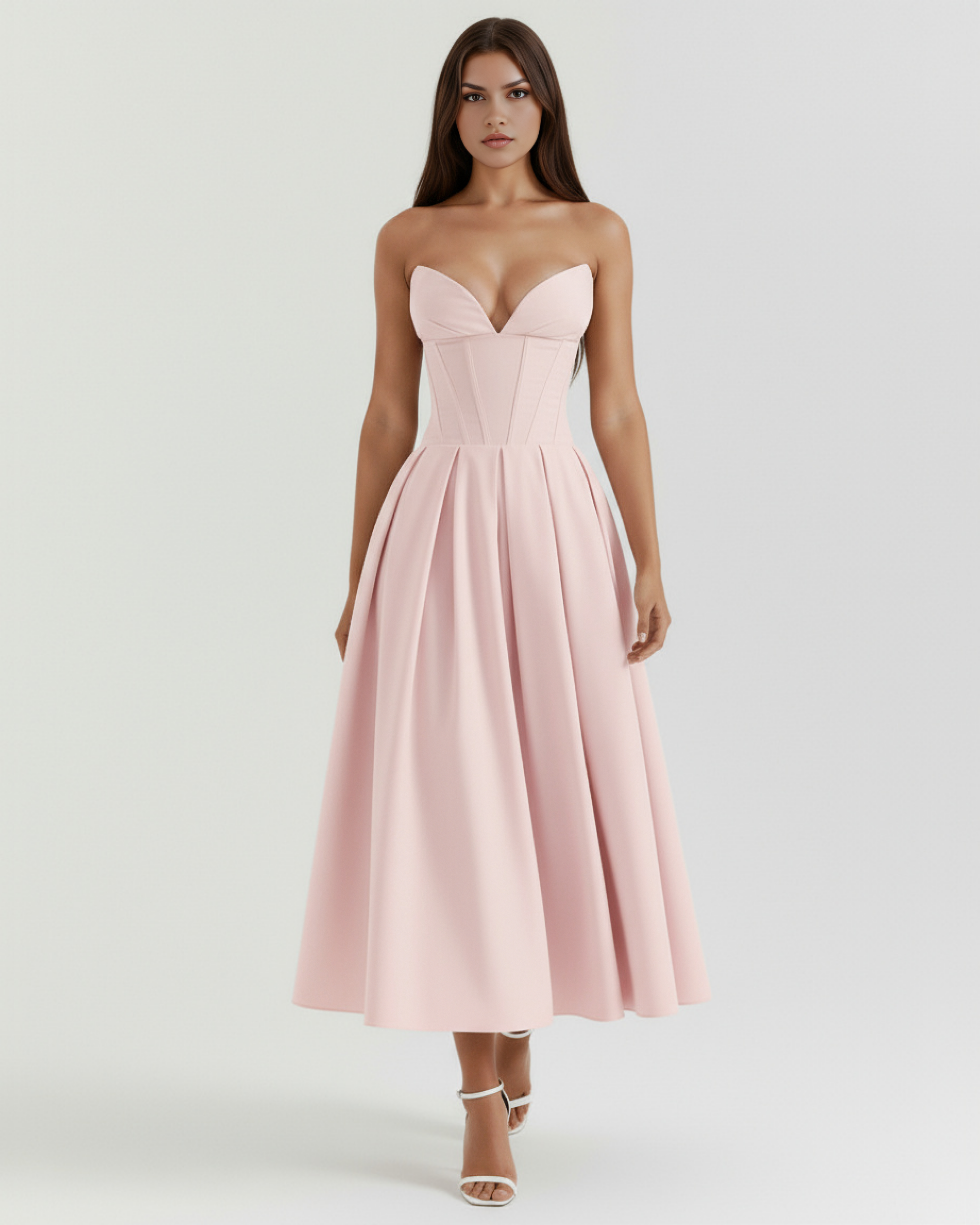 Amalfi Midi Dress - Blush