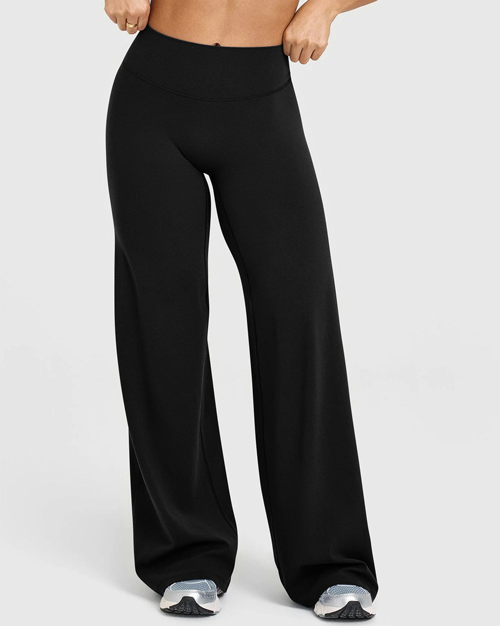 High-Waist Stretch Pants β Soft Straight Leg