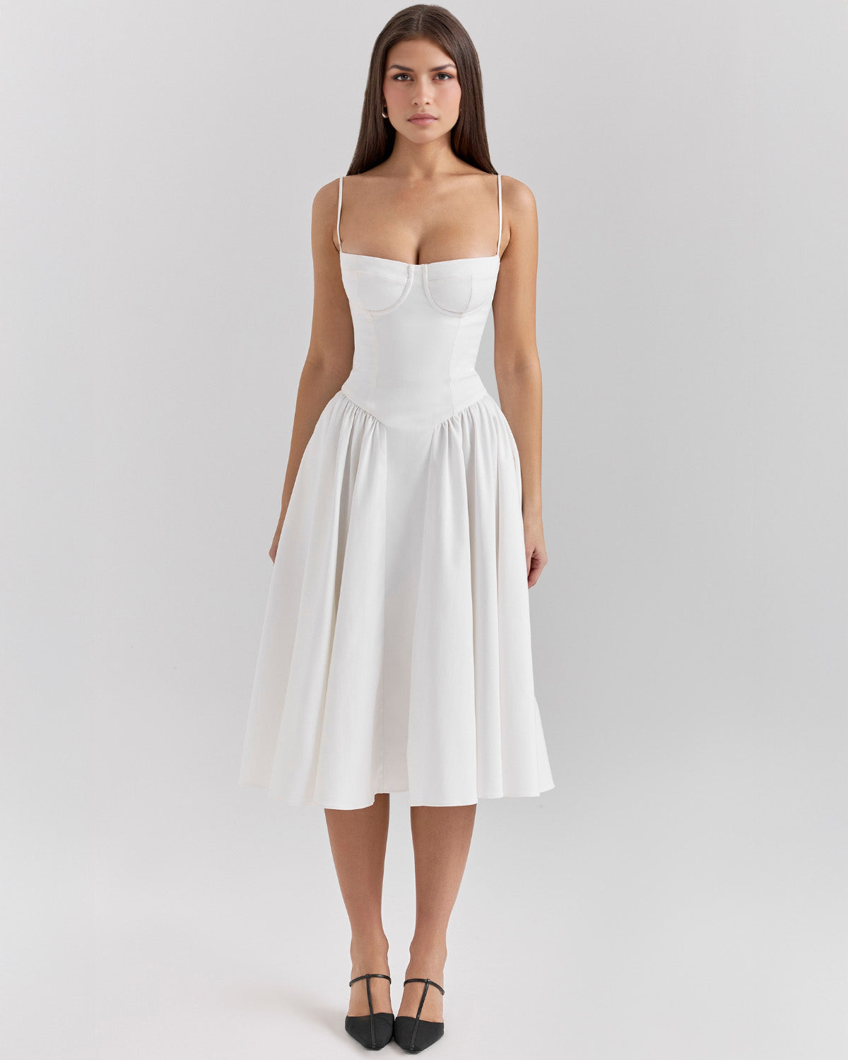 Francesca Midi Dress - White