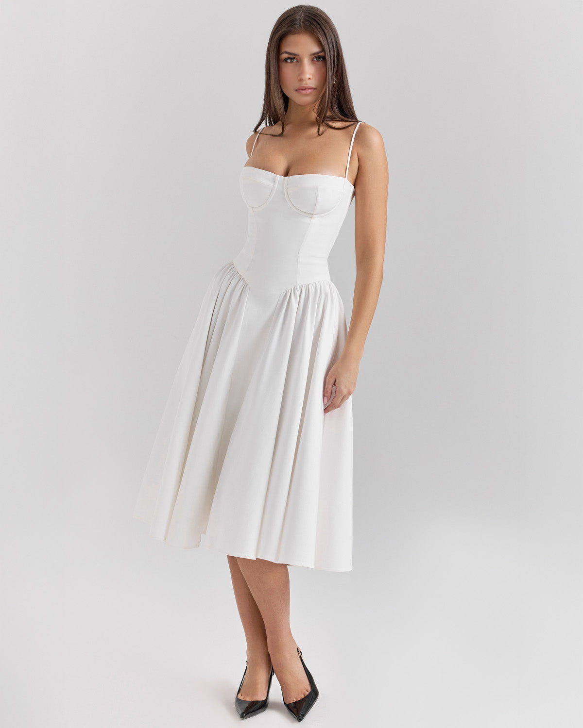 Francesca Midi Dress - White