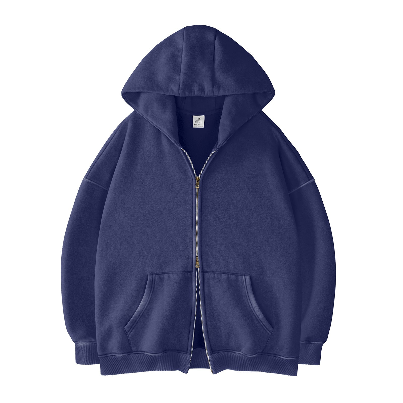 Double Zip Oversized Acid Wash Hoodie – Heavyweight Comfort, Everyday Edge