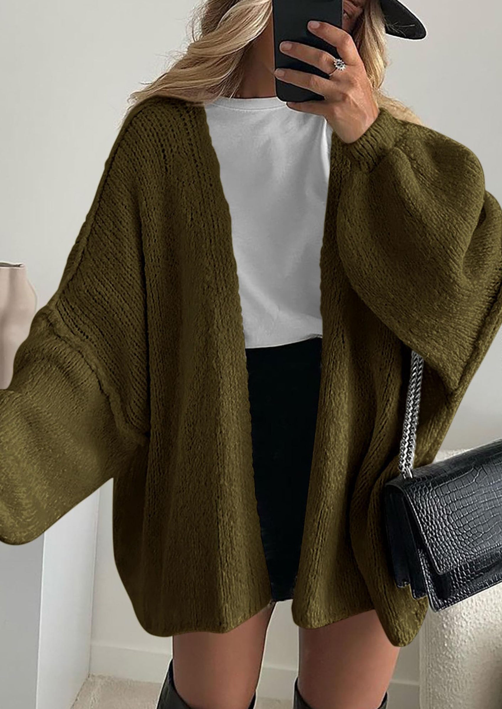 Oversized Open-Front Cardigan – Lantern Slee