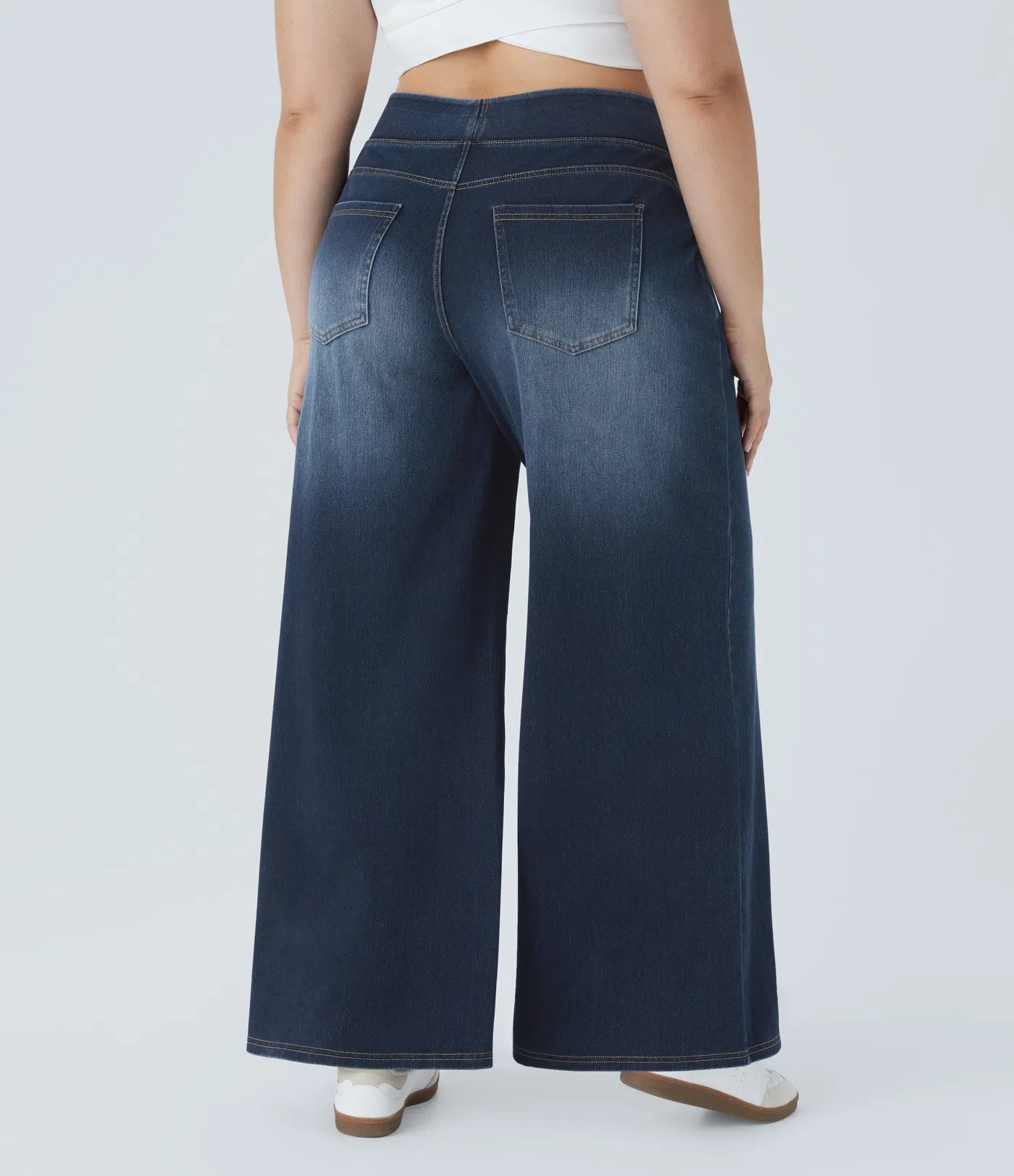 High-Waist Wide-Leg Jeans – Stretch Fit
