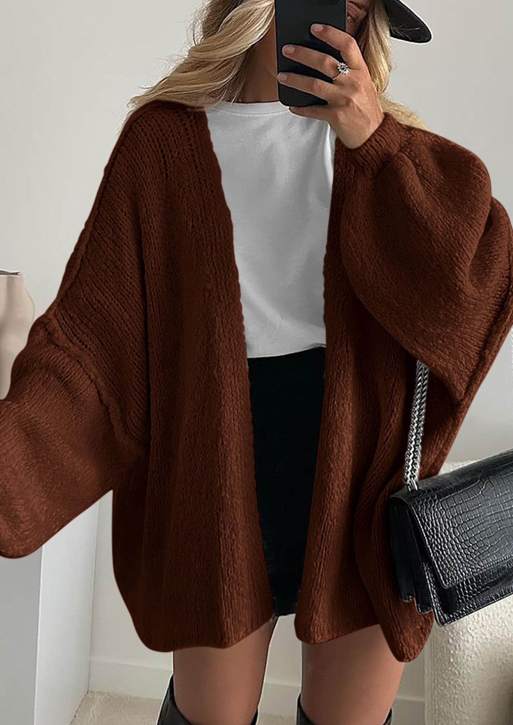 Oversized Open-Front Cardigan – Lantern Slee