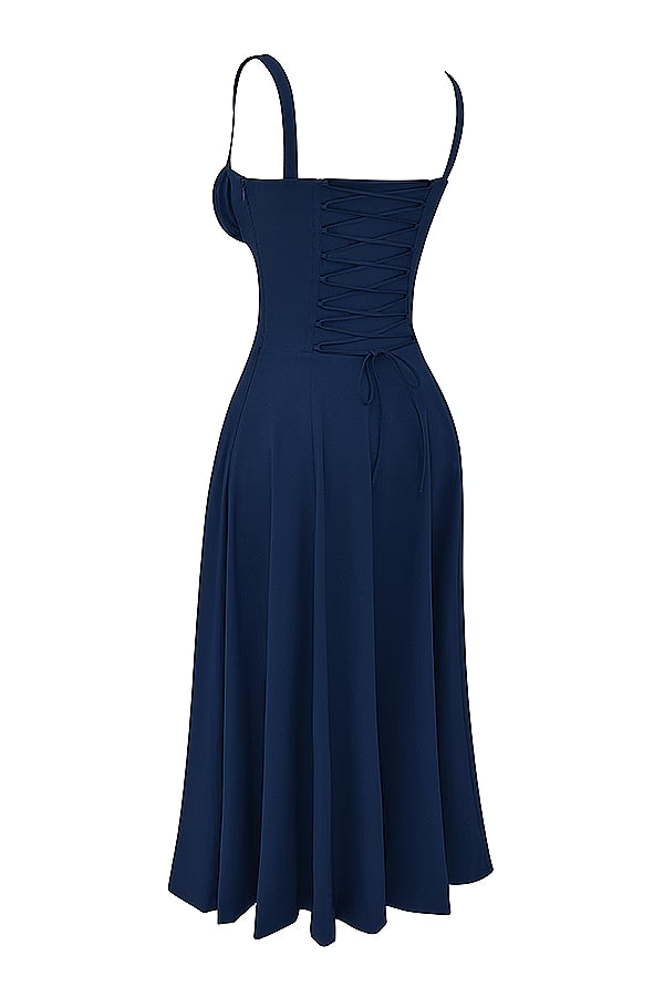 Carmen Midi Dress - Navy
