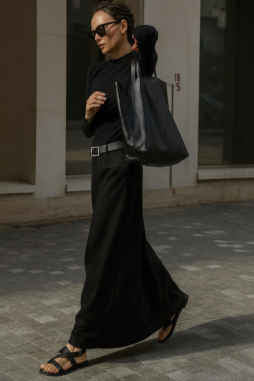 Elegant Maxi Skirt with Pockets Clean H-Shape