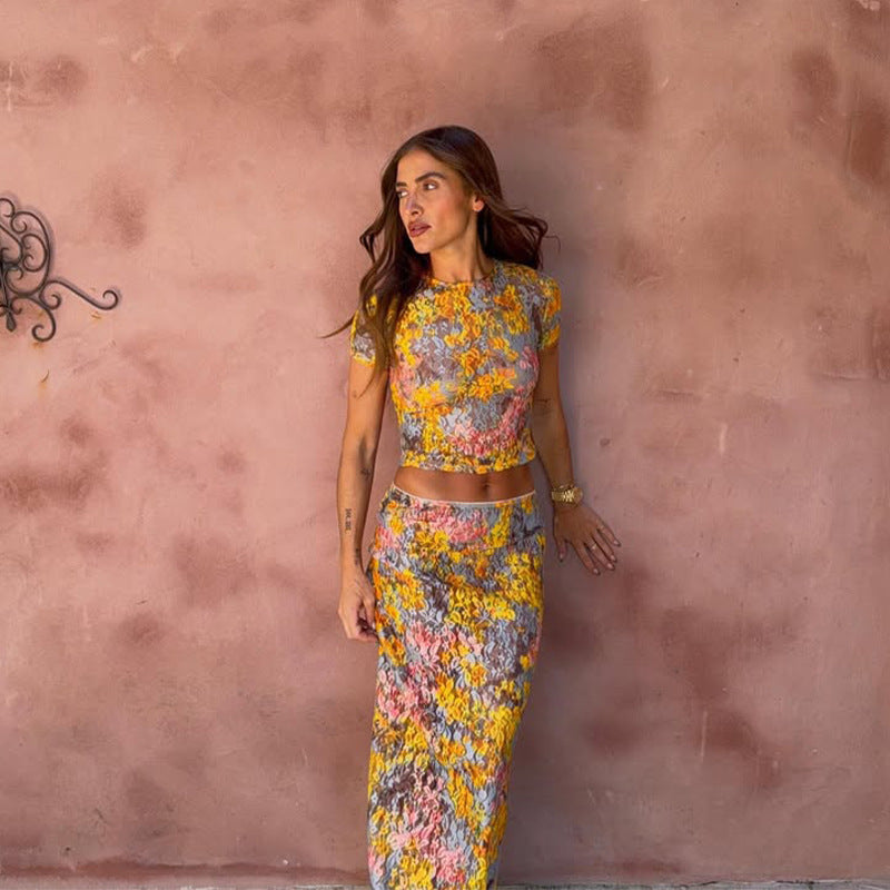 Amaris | Floral Print Two-Piece Set – Vibrant, Feminine, Effortless