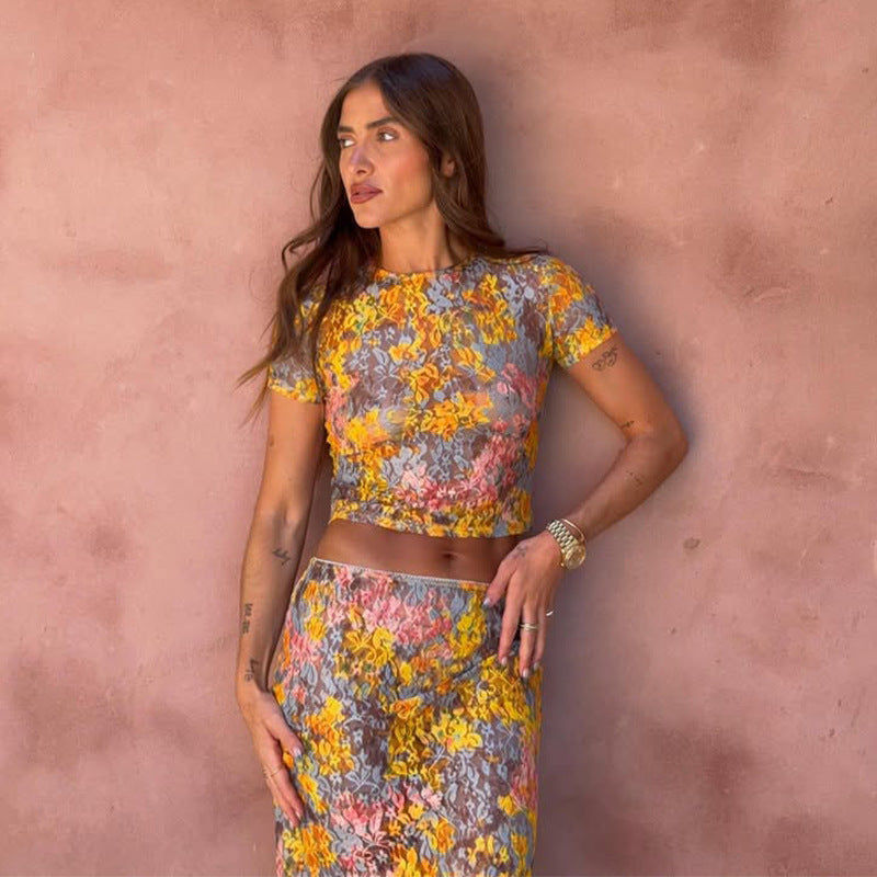 Amaris | Floral Print Two-Piece Set – Vibrant, Feminine, Effortless