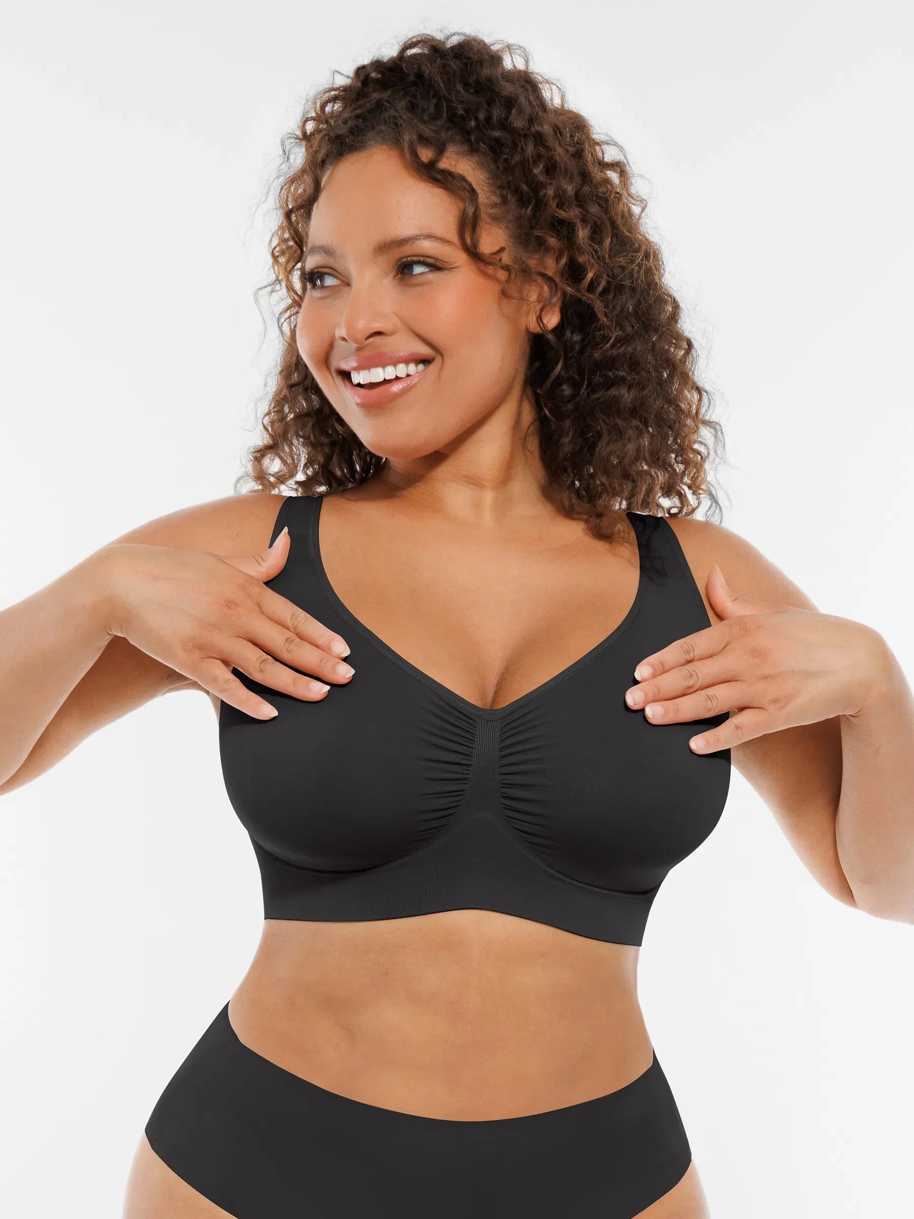 Feelingirl Seamless No Underwire Full Coverage Bra