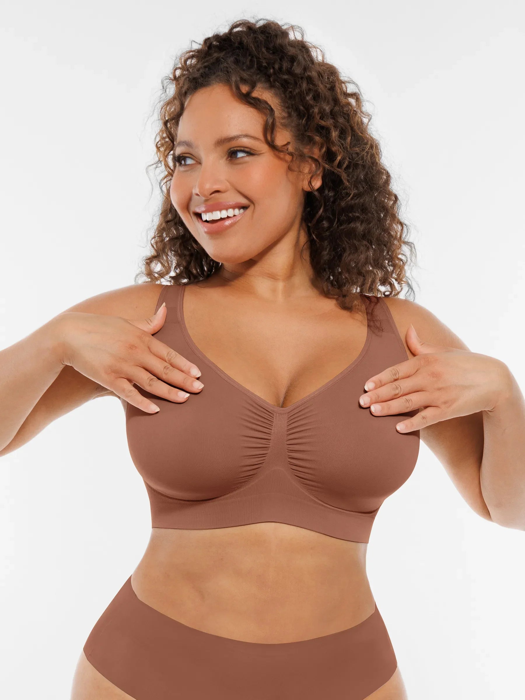 Feelingirl Seamless No Underwire Full Coverage Bra