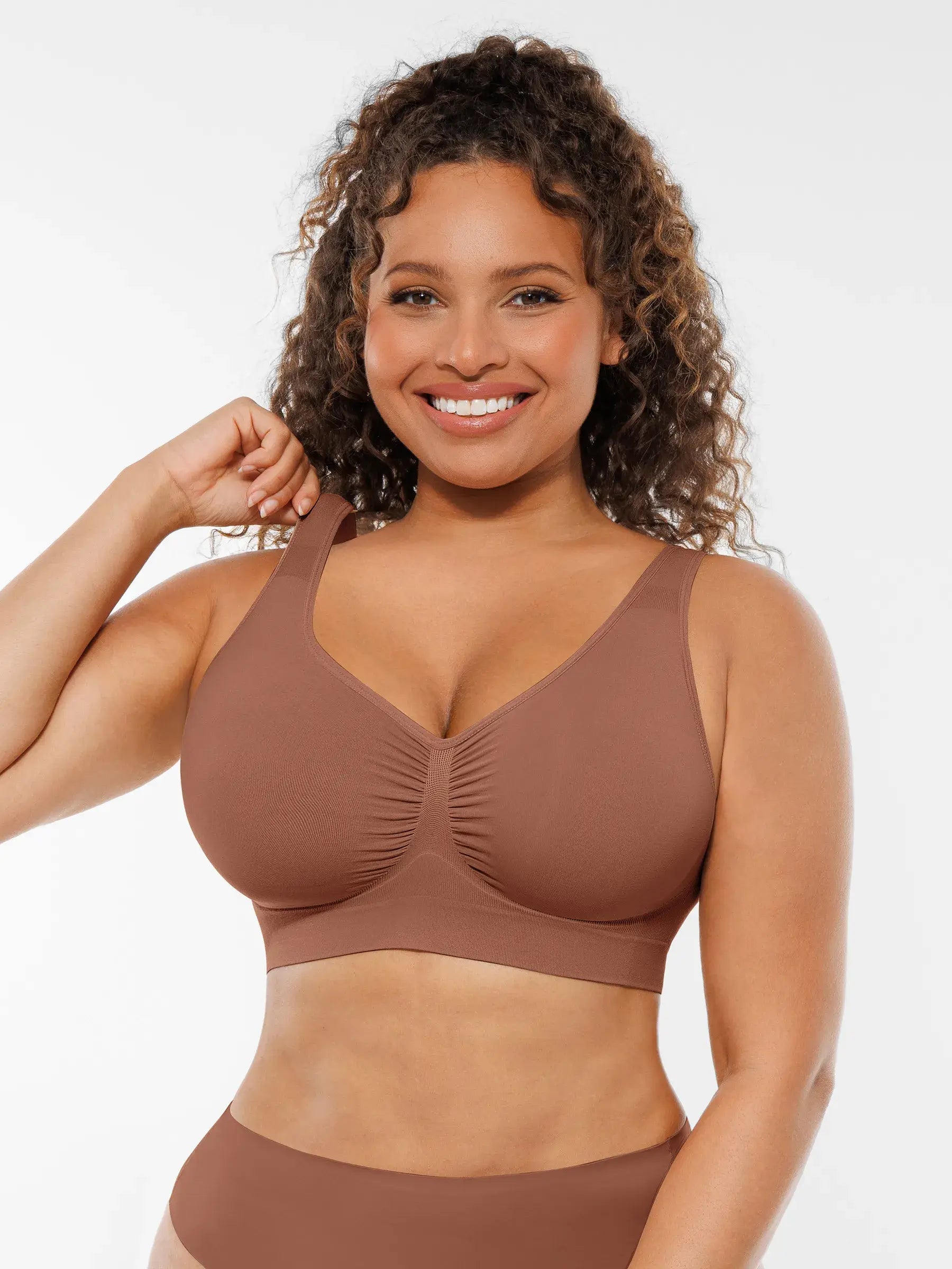 Feelingirl Seamless No Underwire Full Coverage Bra