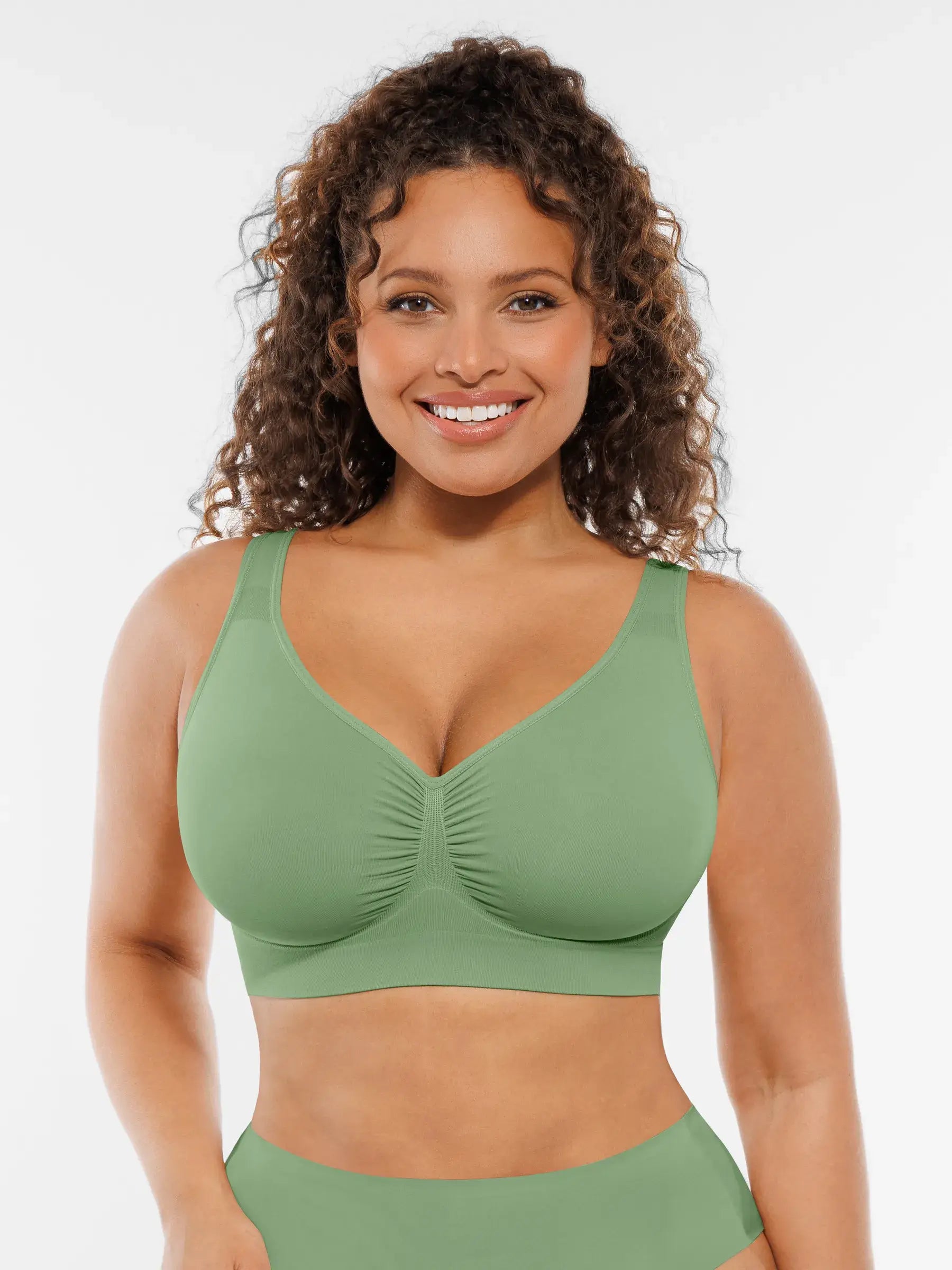 Feelingirl Seamless No Underwire Full Coverage Bra