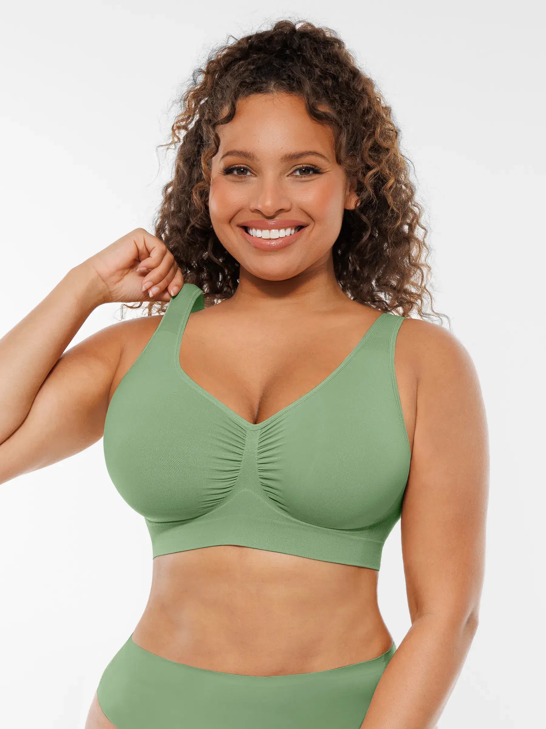 Feelingirl Seamless No Underwire Full Coverage Bra