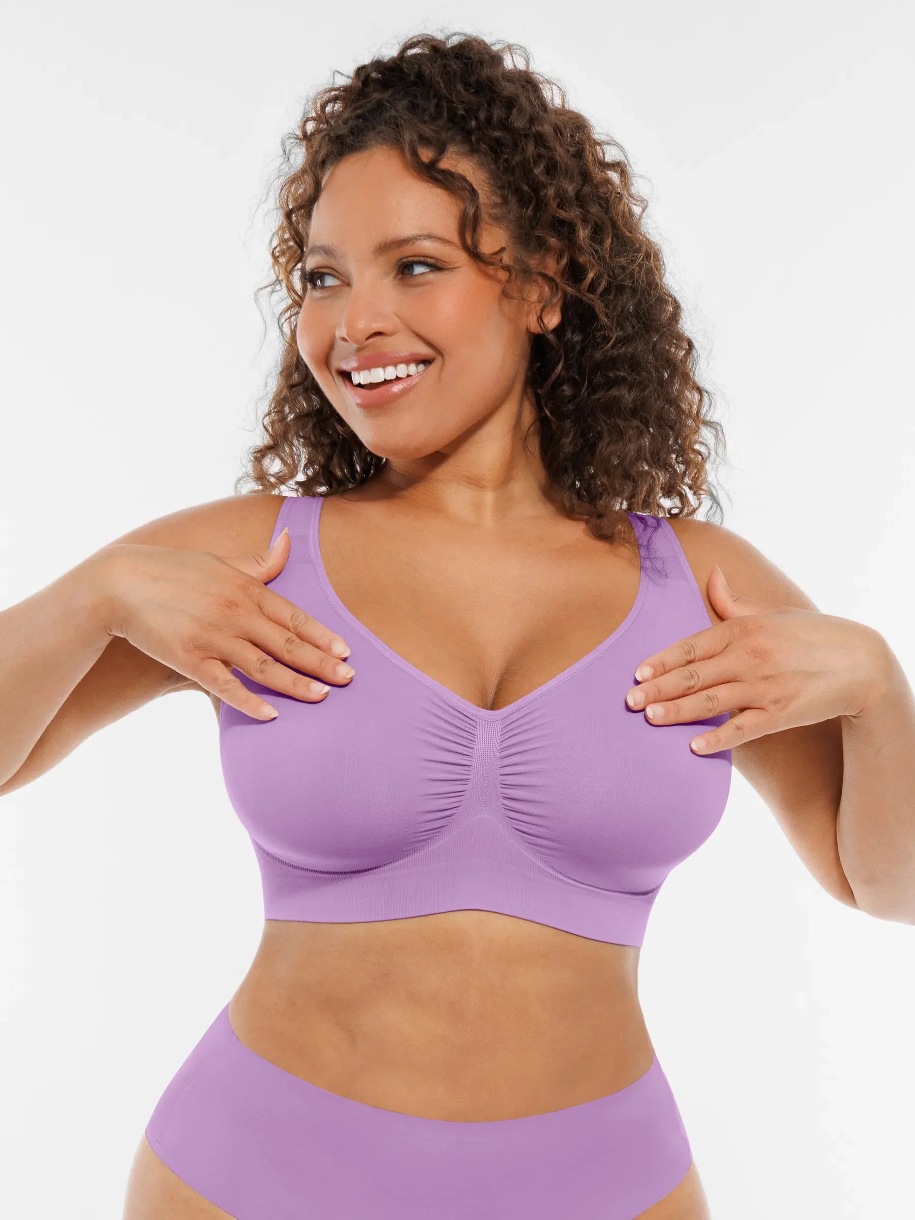 Feelingirl Seamless No Underwire Full Coverage Bra