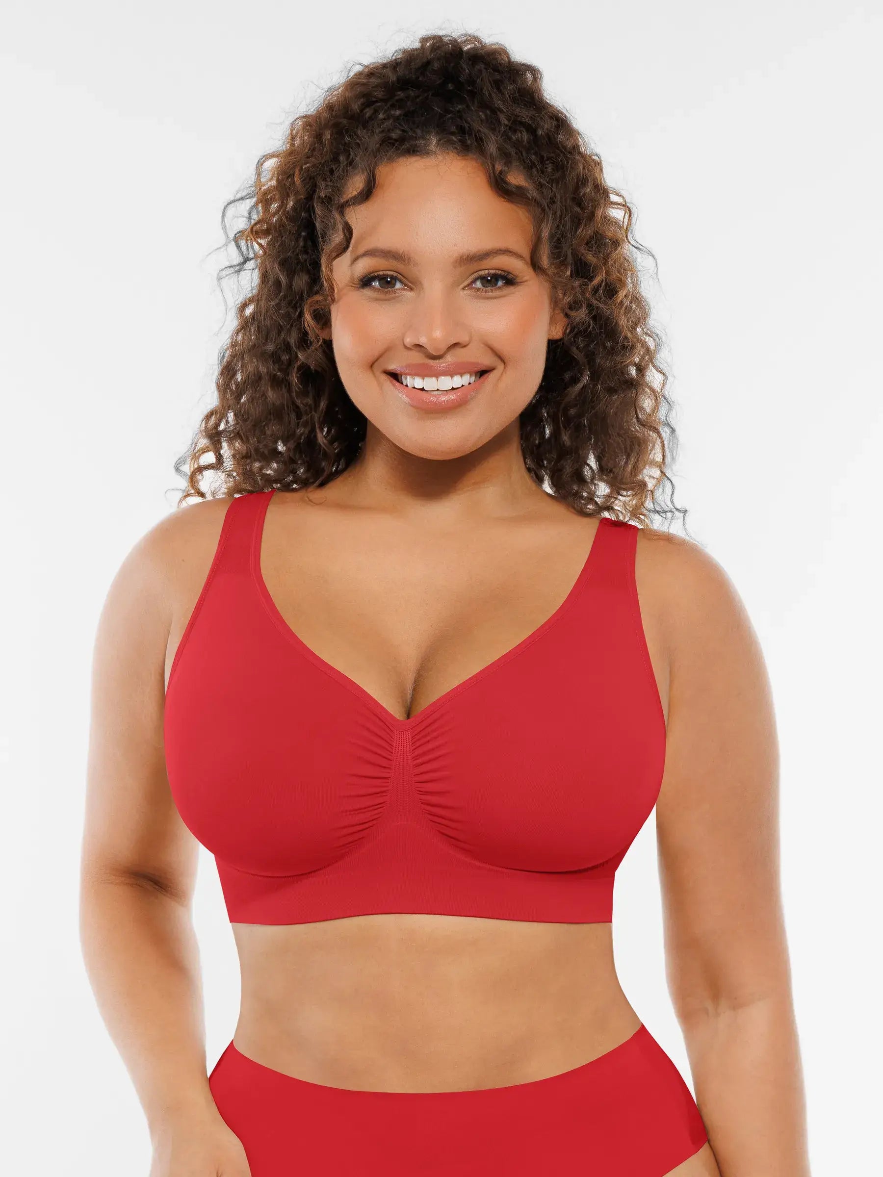 Feelingirl Seamless No Underwire Full Coverage Bra