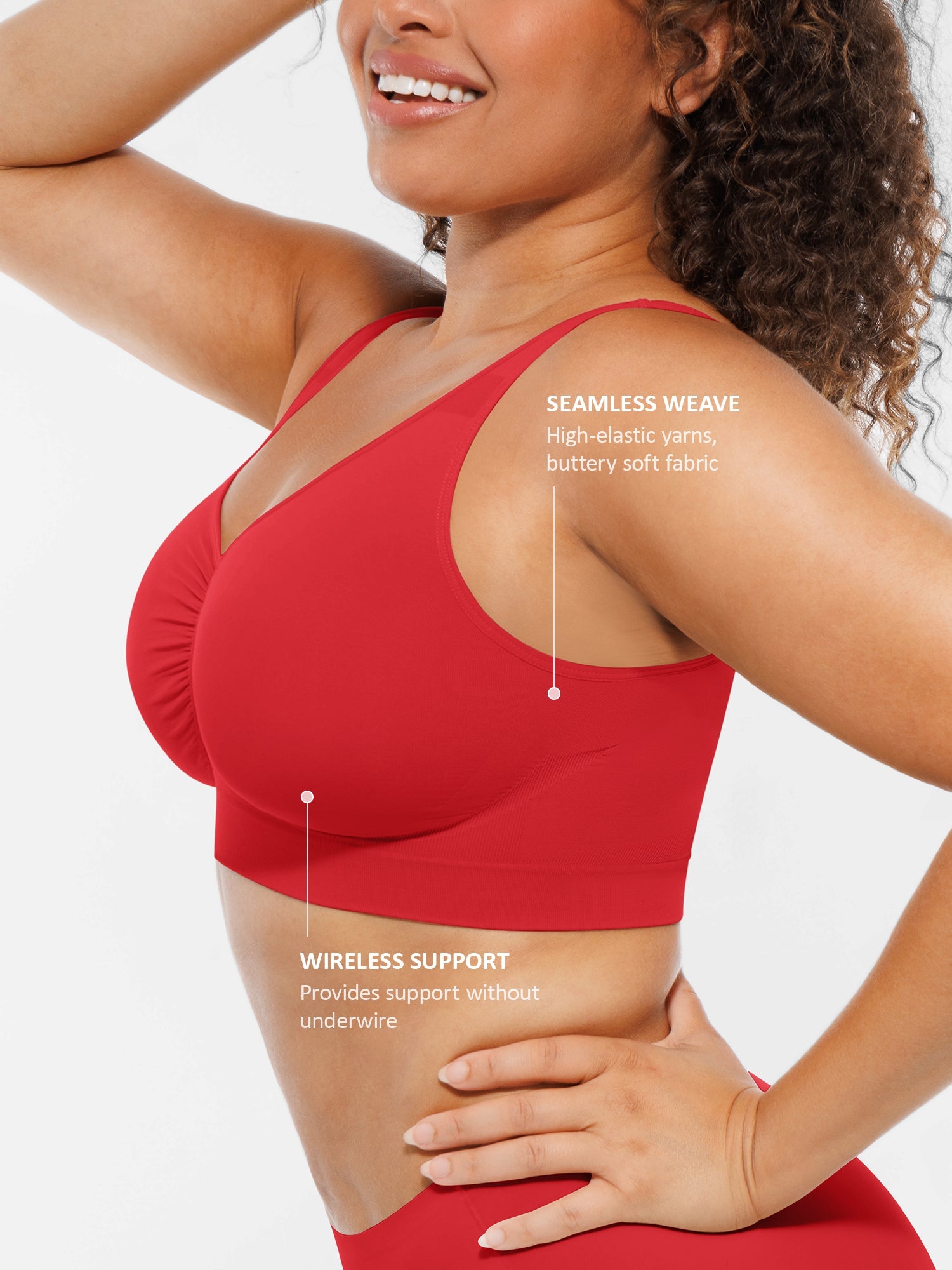 Feelingirl Seamless No Underwire Full Coverage Bra