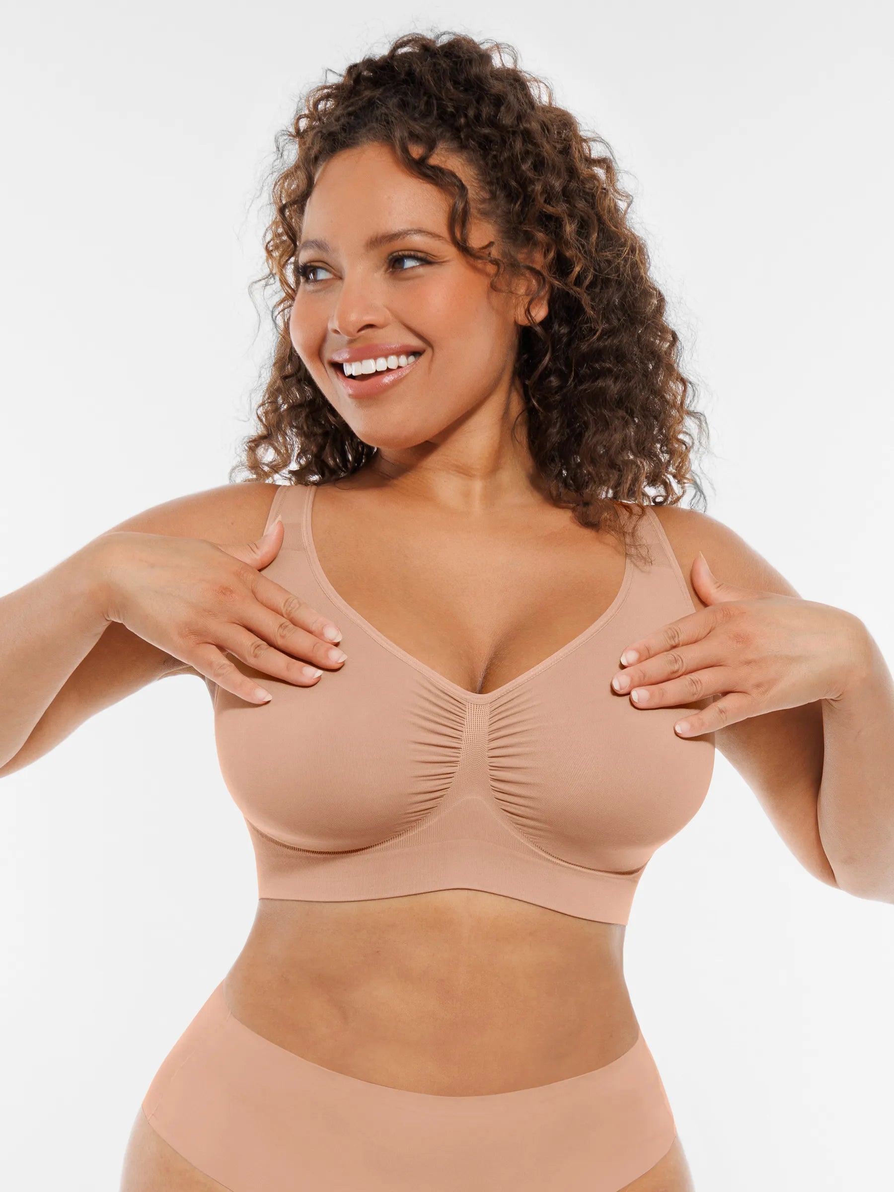Feelingirl Seamless No Underwire Full Coverage Bra