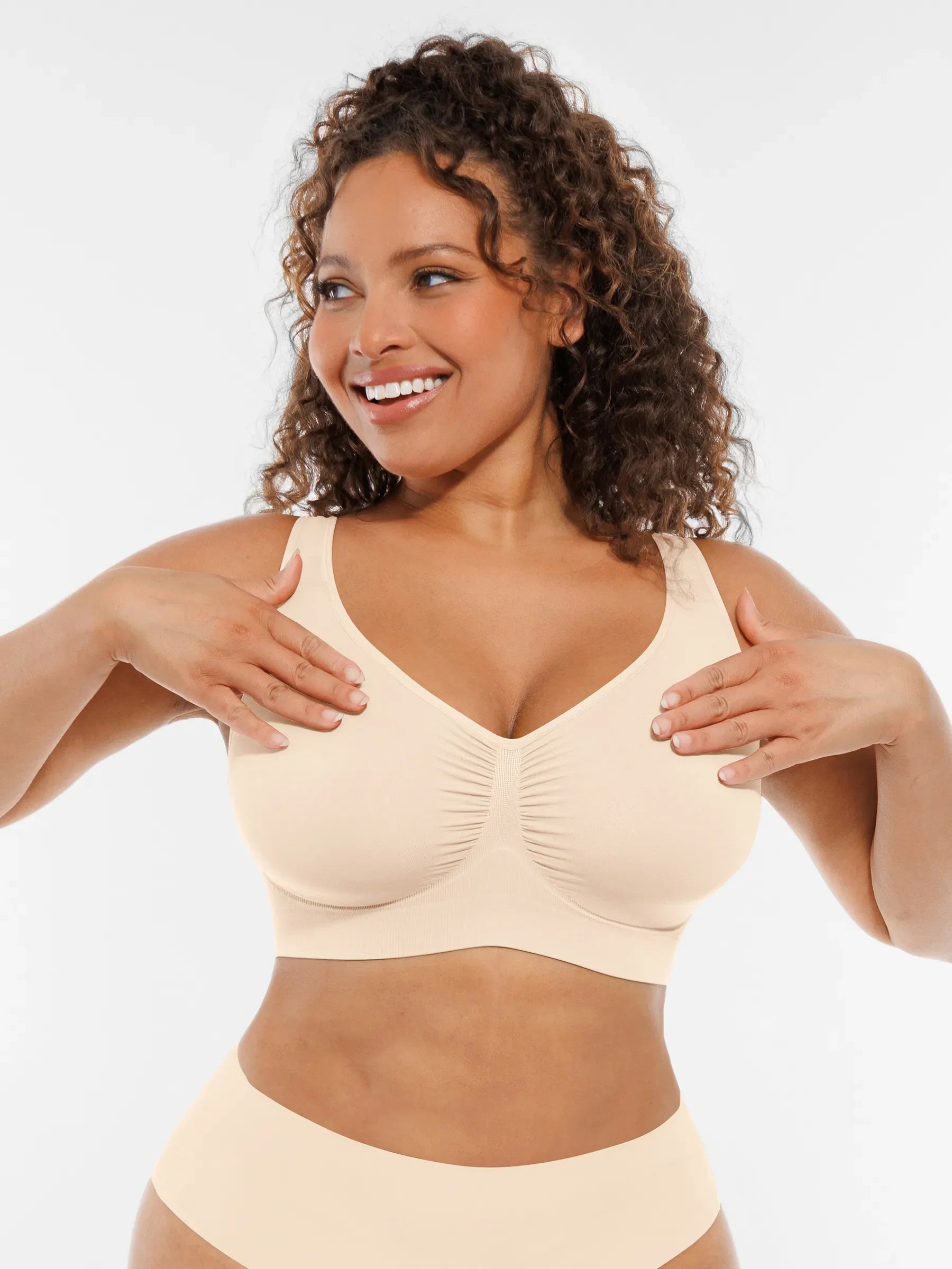Feelingirl Seamless No Underwire Full Coverage Bra