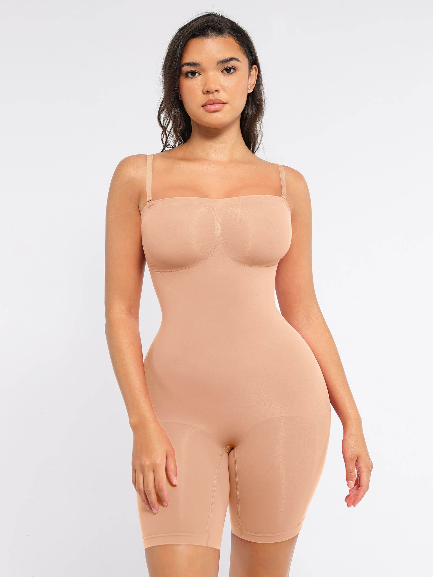 Feelingirl Strapless Seamless Bodysuit with Removable Straps